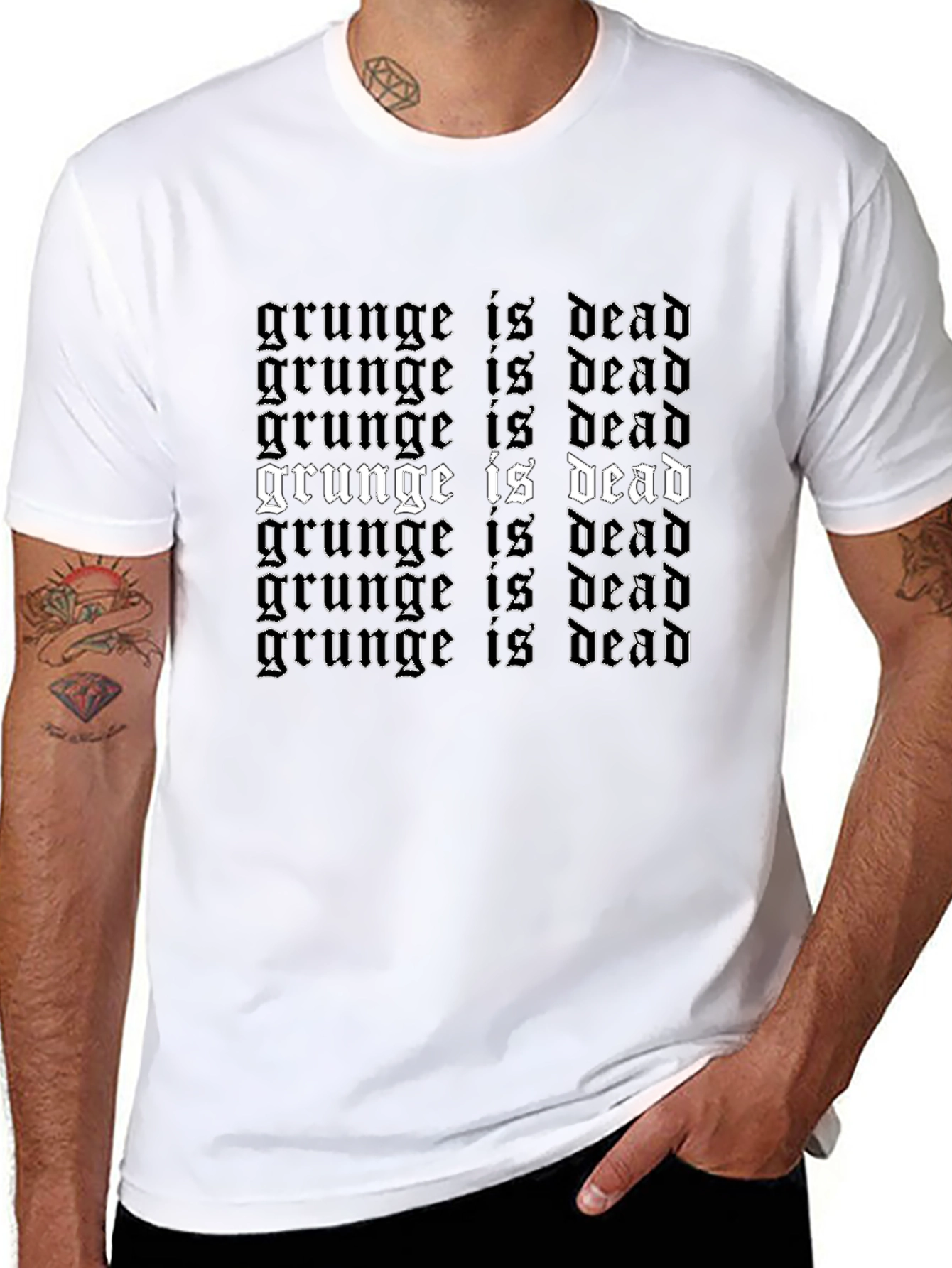 Grunge is Dead T-Shirt - Black Graphic Tee
