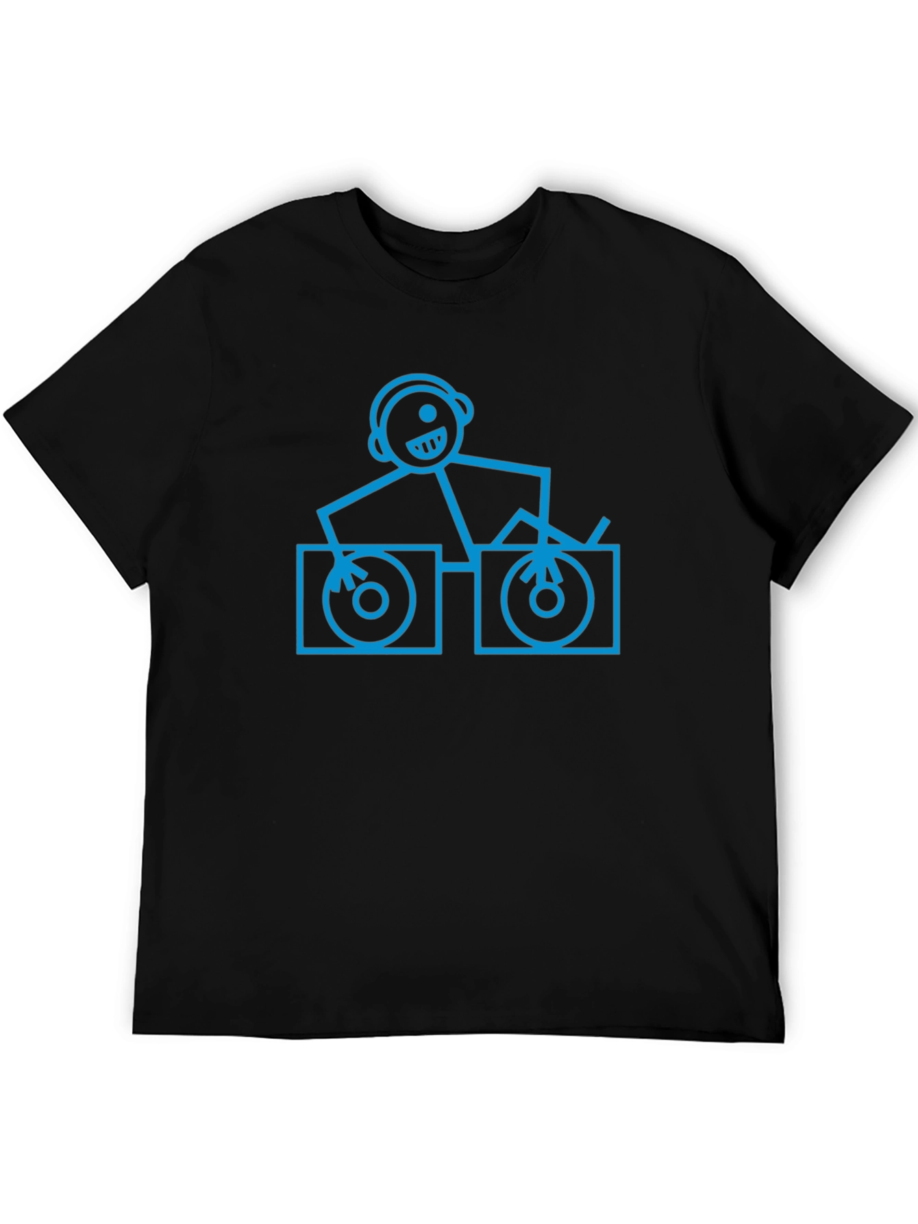 DJ Stick Figure Graphic T-Shirt