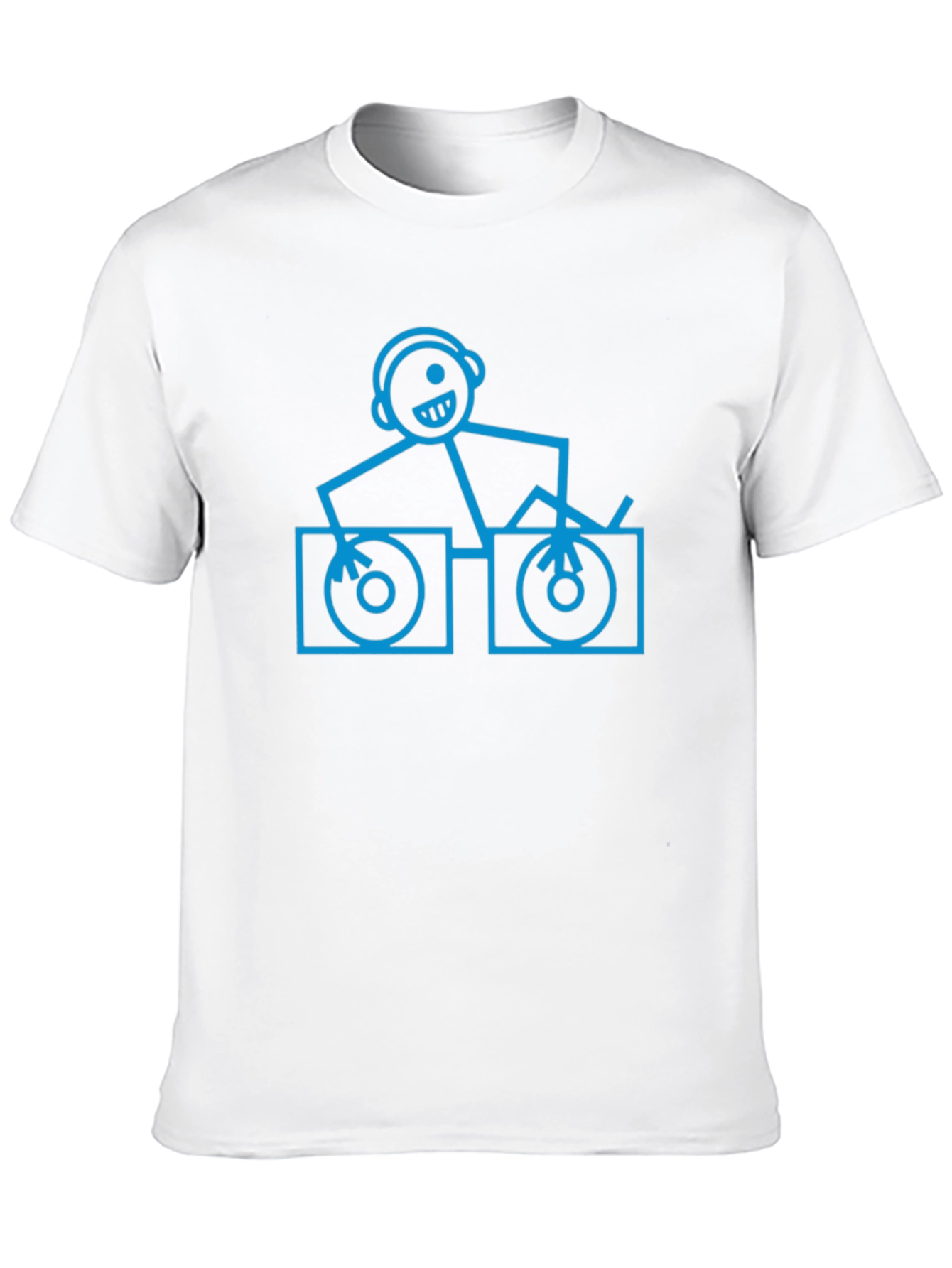 DJ Stick Figure Graphic T-Shirt