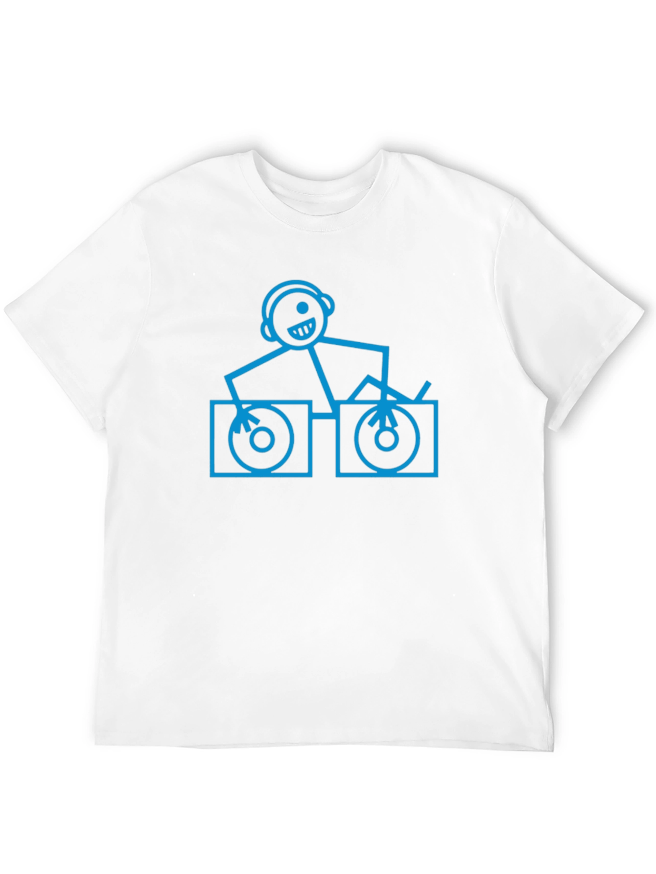 DJ Stick Figure Graphic T-Shirt