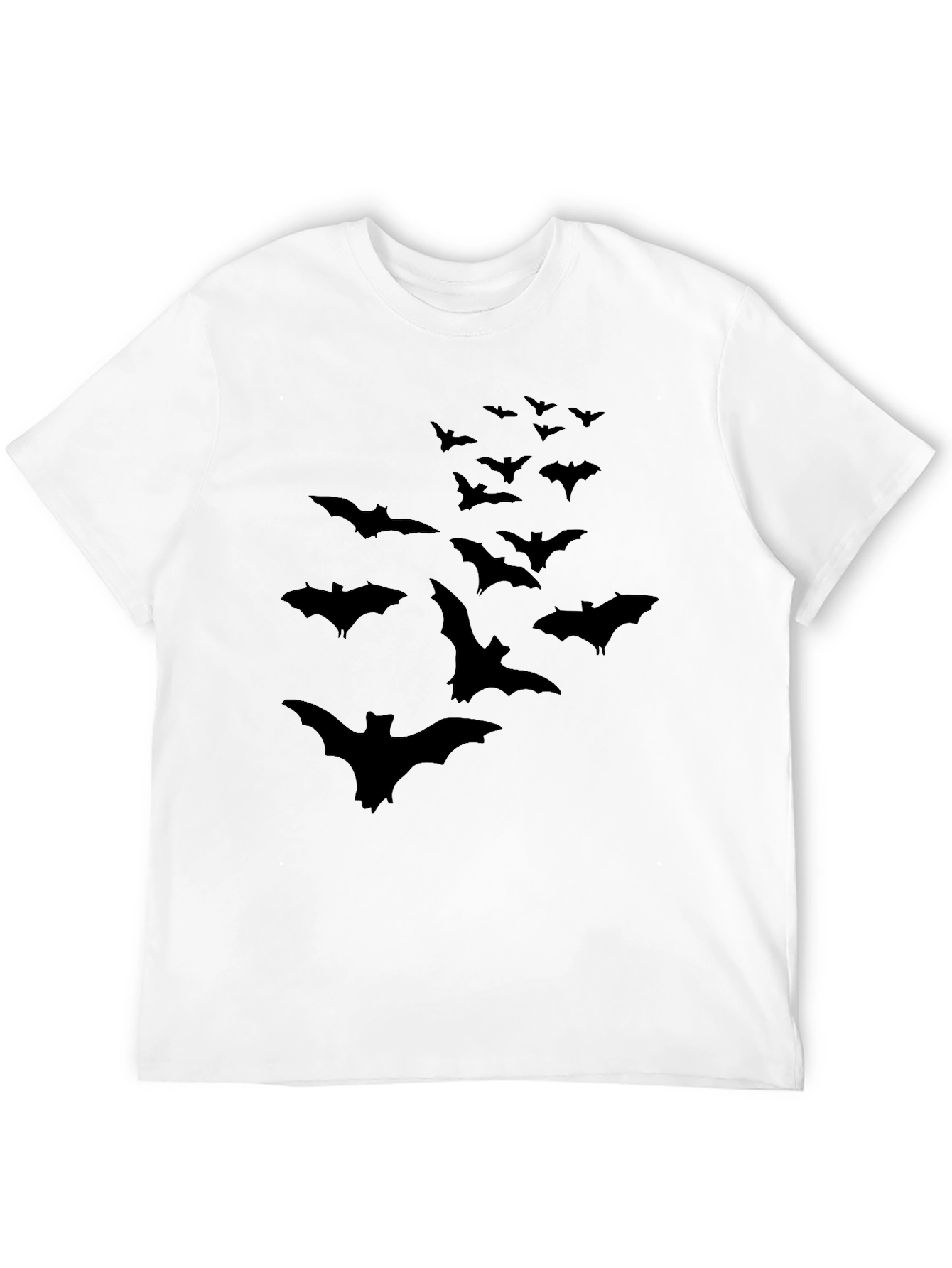 Mens Black Bat Graphic Tee - Halloween Ready!
