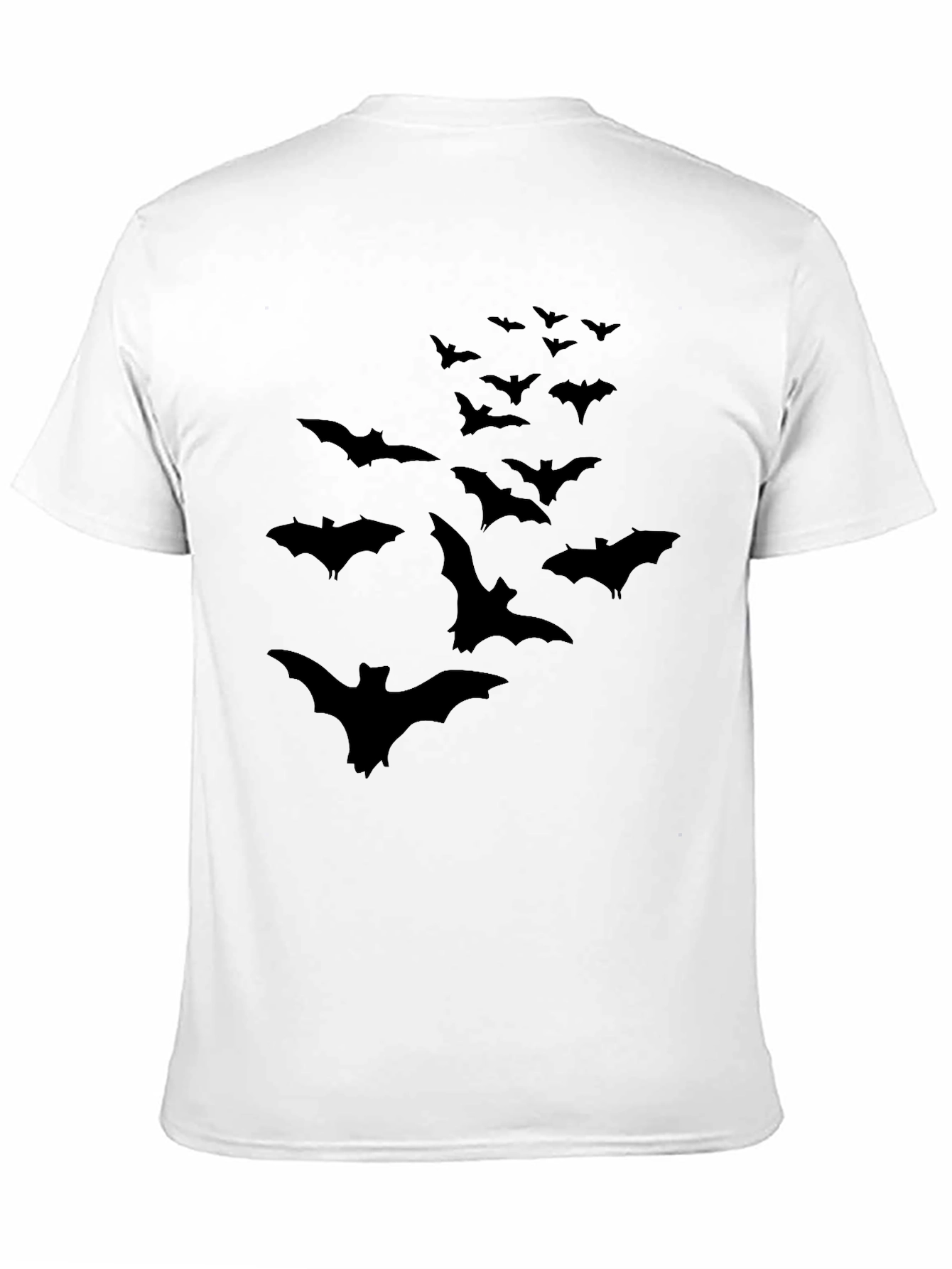 Mens Black Bat Graphic Tee - Halloween Ready!