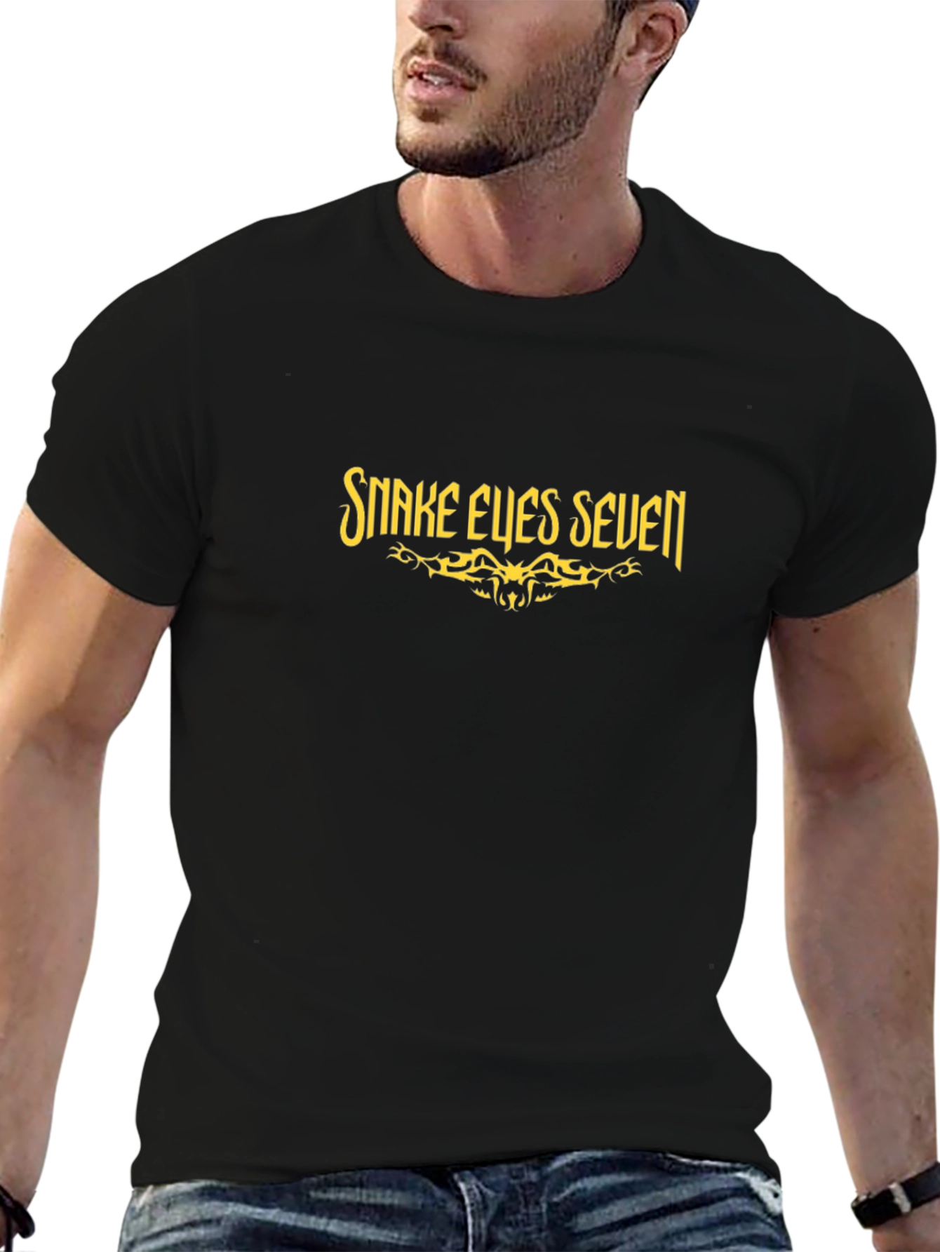 Snake Eyes Seven Graphic Tee - Black