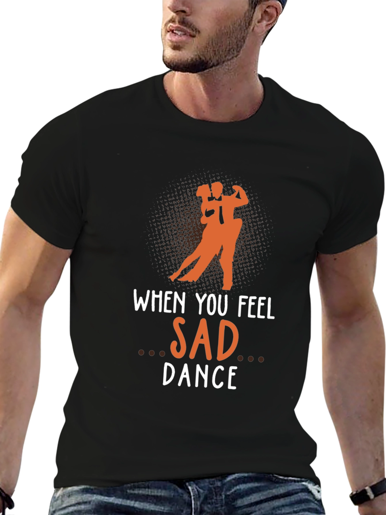 When You Feel Sad Dance Graphic Tee - Black