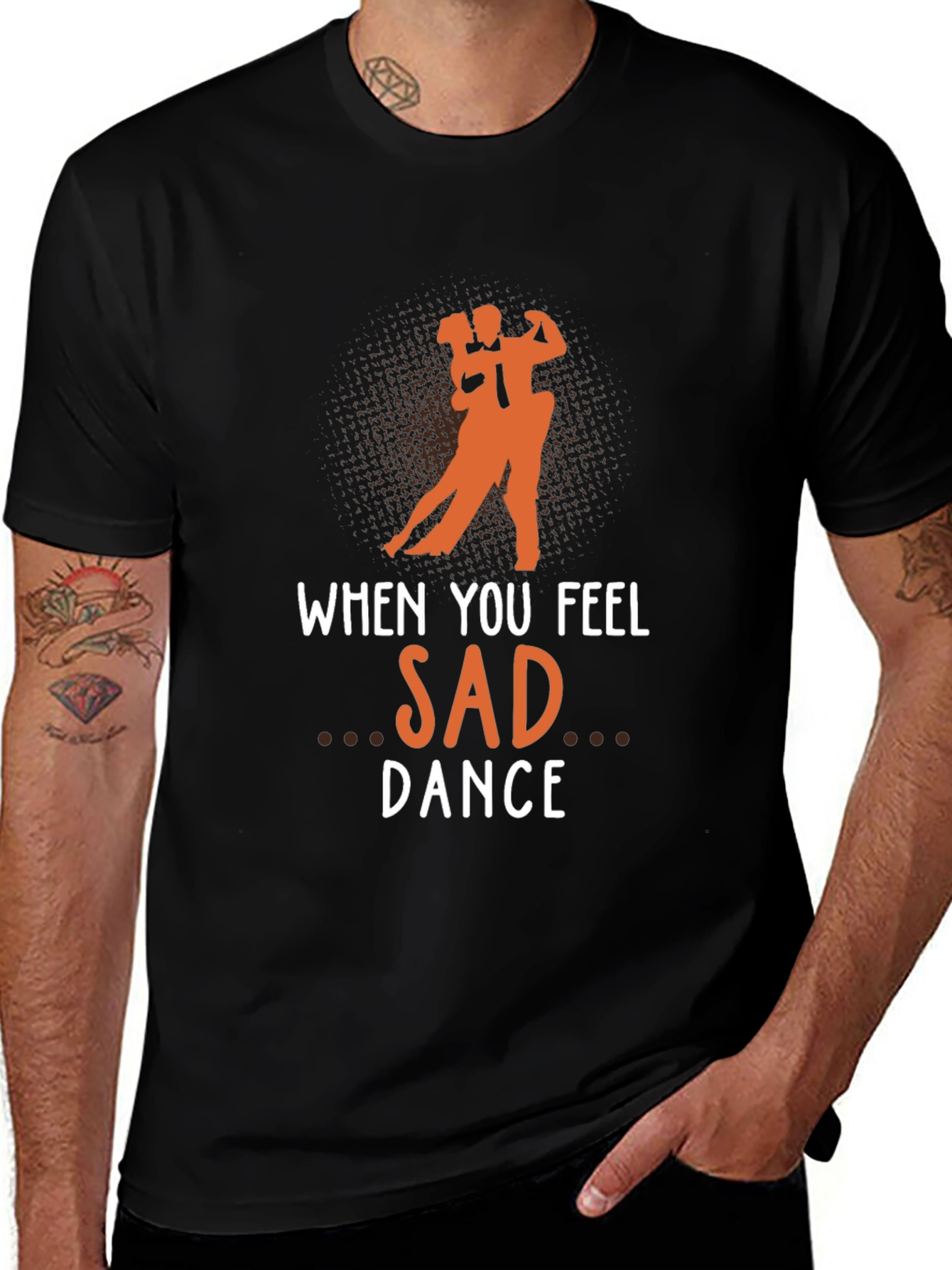 When You Feel Sad Dance Graphic Tee - Black