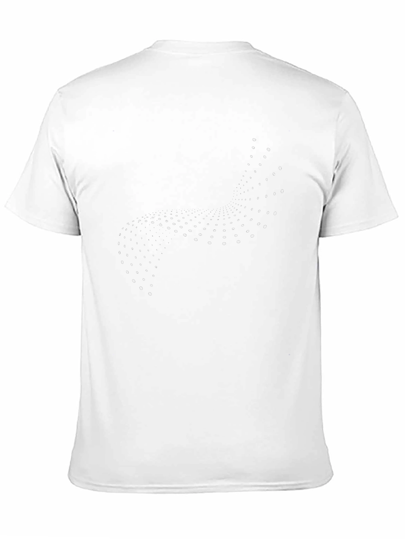 Modern Geometric Dot Pattern Black T-Shirt
