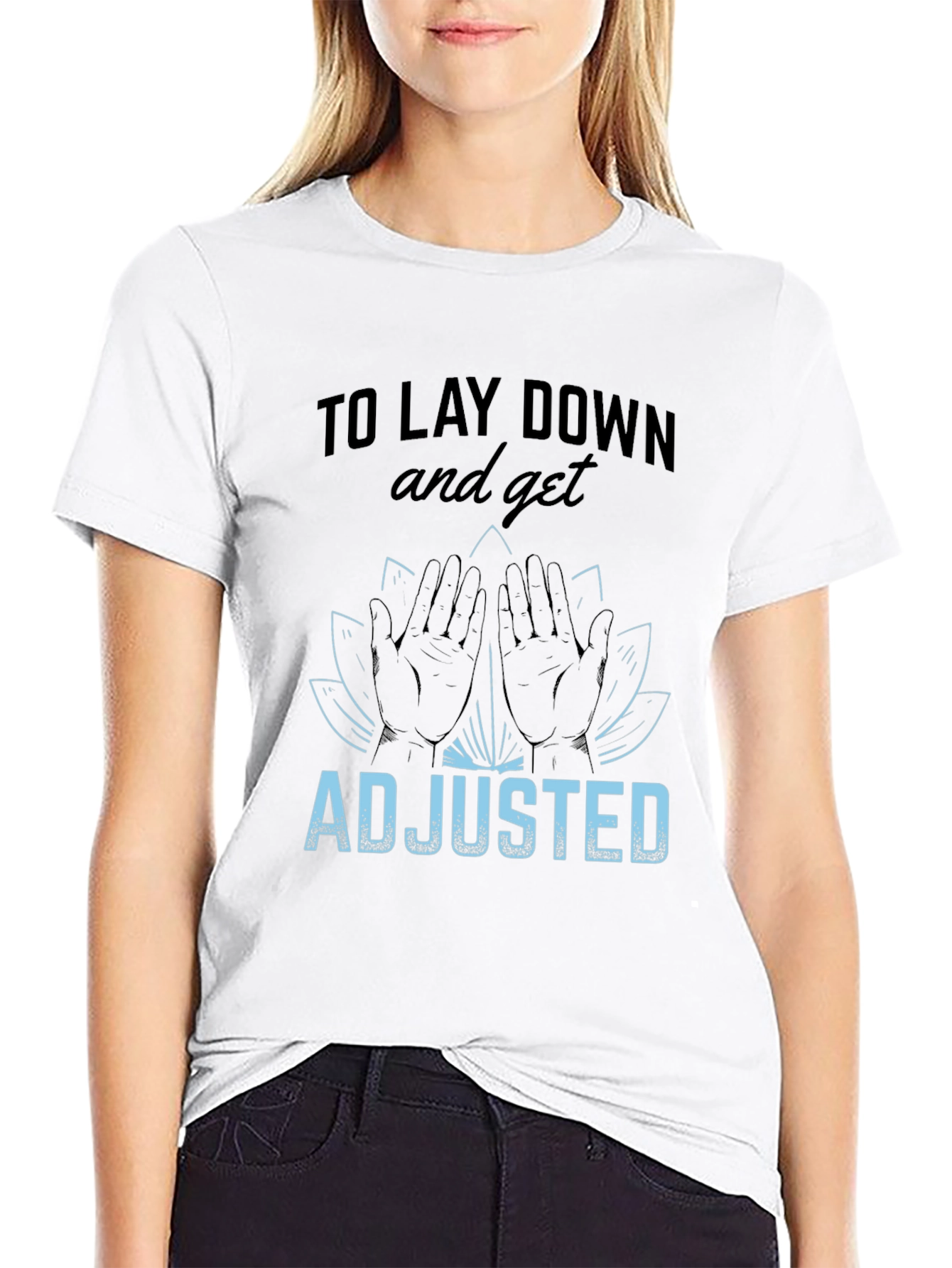 Chiropractor Adjustment T-Shirt - Lotus Flower Design