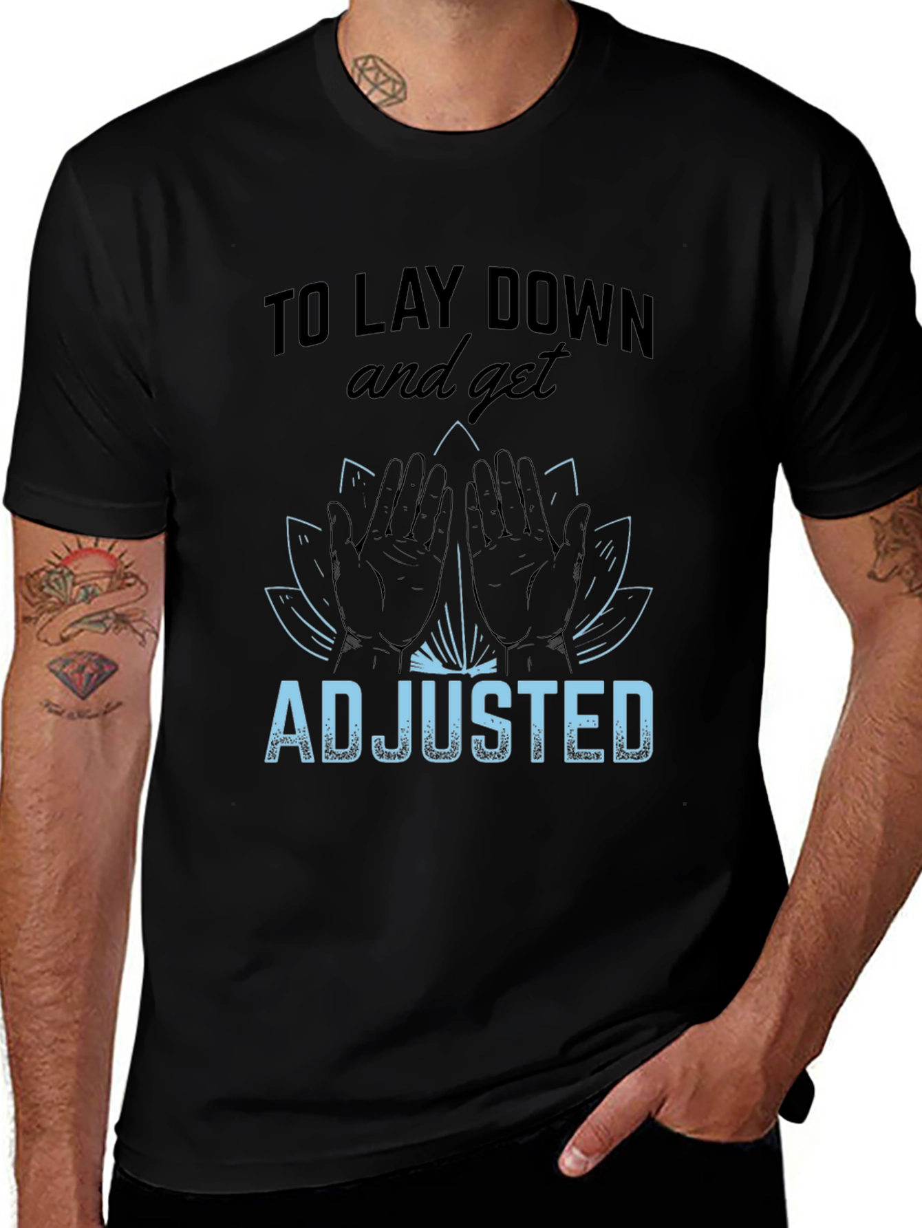Chiropractor Adjustment T-Shirt - Lotus Flower Design