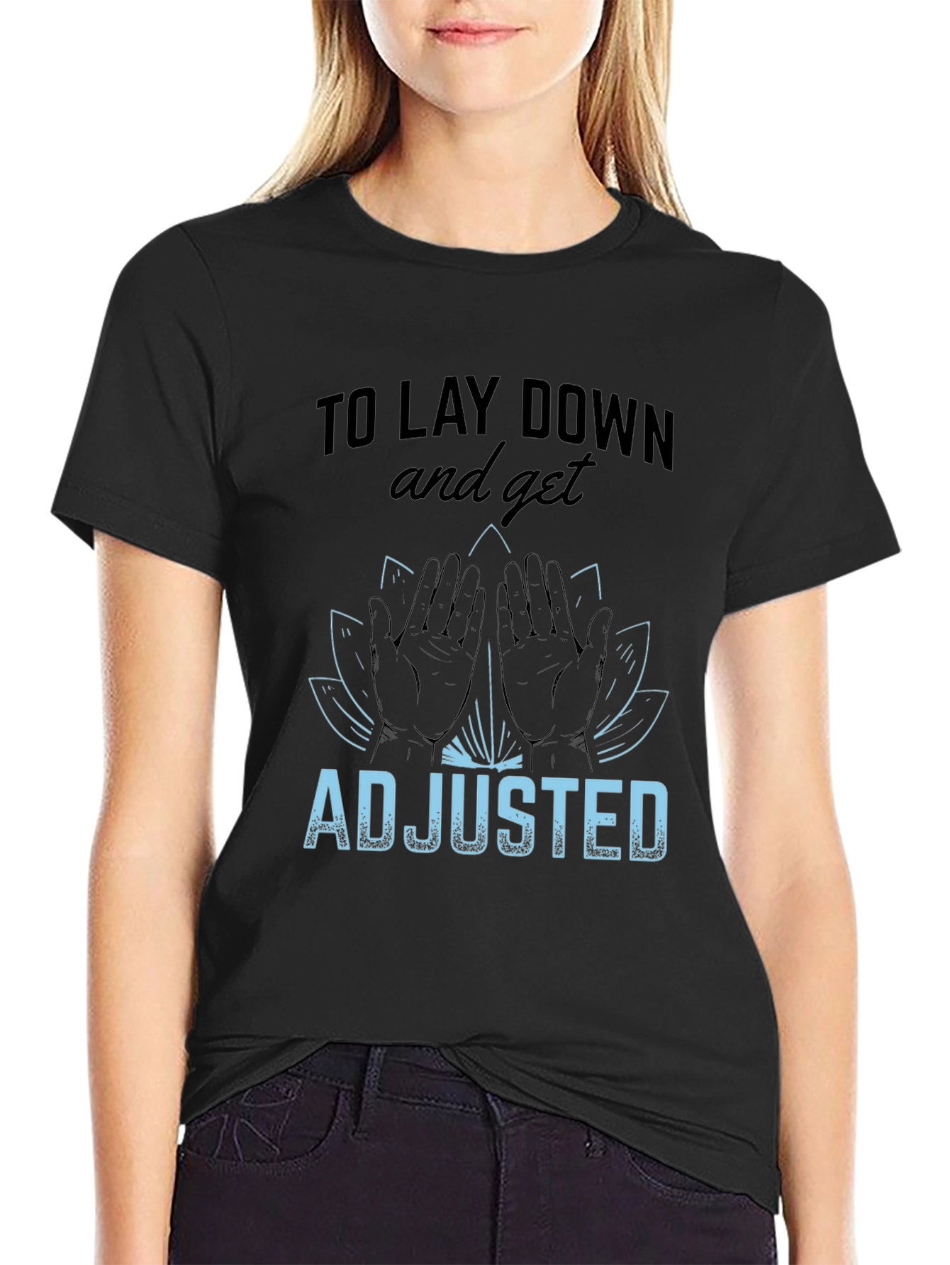 Chiropractor Adjustment T-Shirt - Lotus Flower Design
