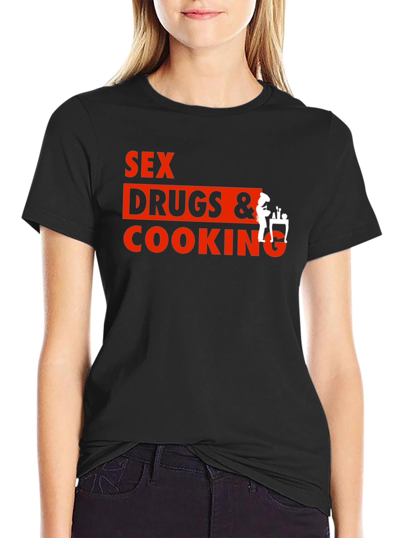 Sex Drugs and Cooking Black T-Shirt