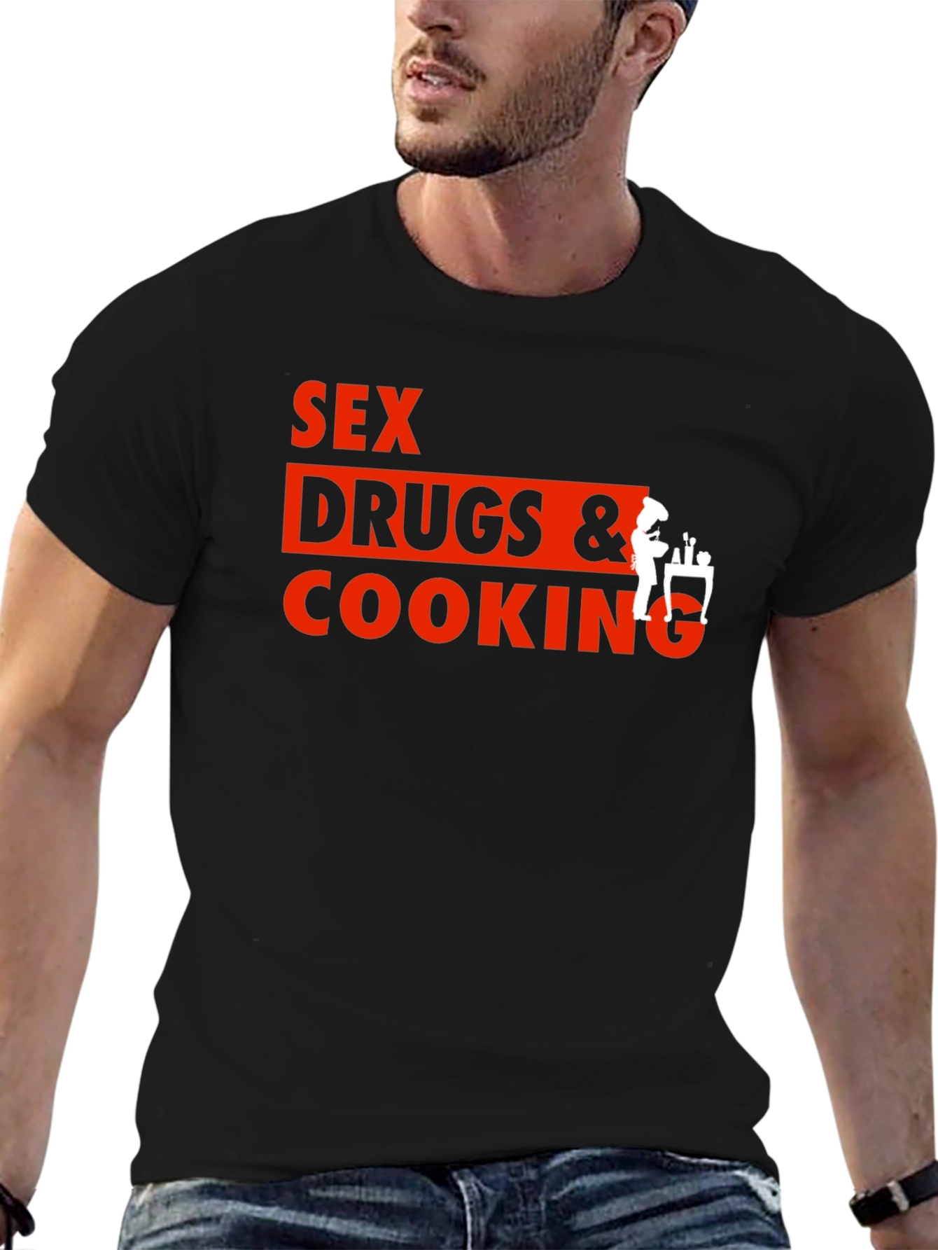 Sex Drugs and Cooking Black T-Shirt