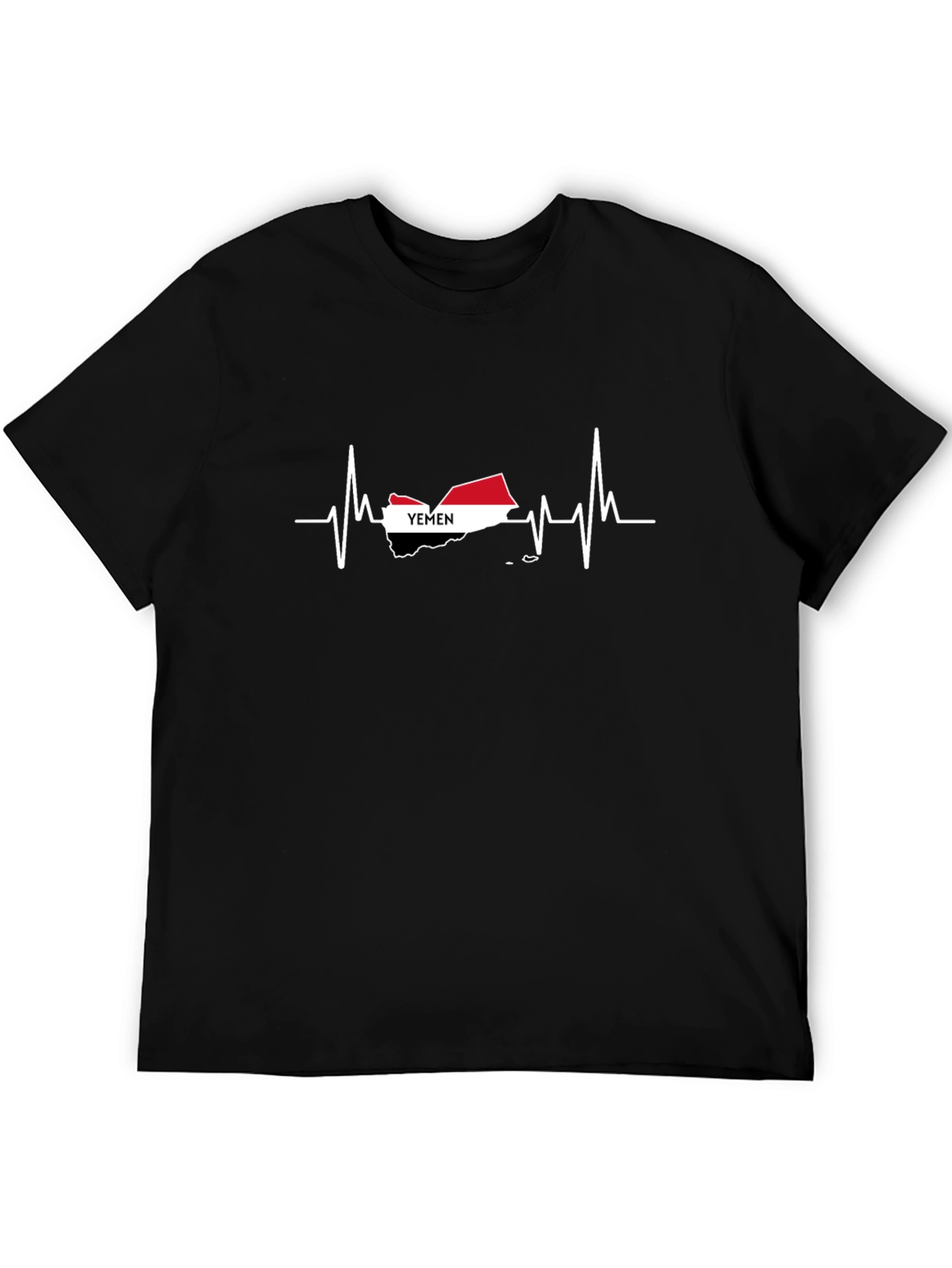 Yemen Heartbeat T-Shirt - Black Graphic Tee