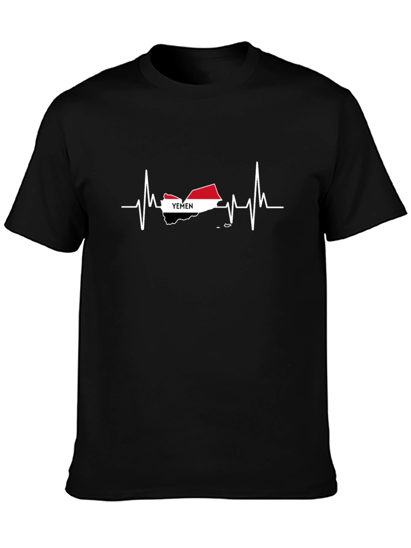 Yemen Heartbeat T-Shirt - Black Graphic Tee