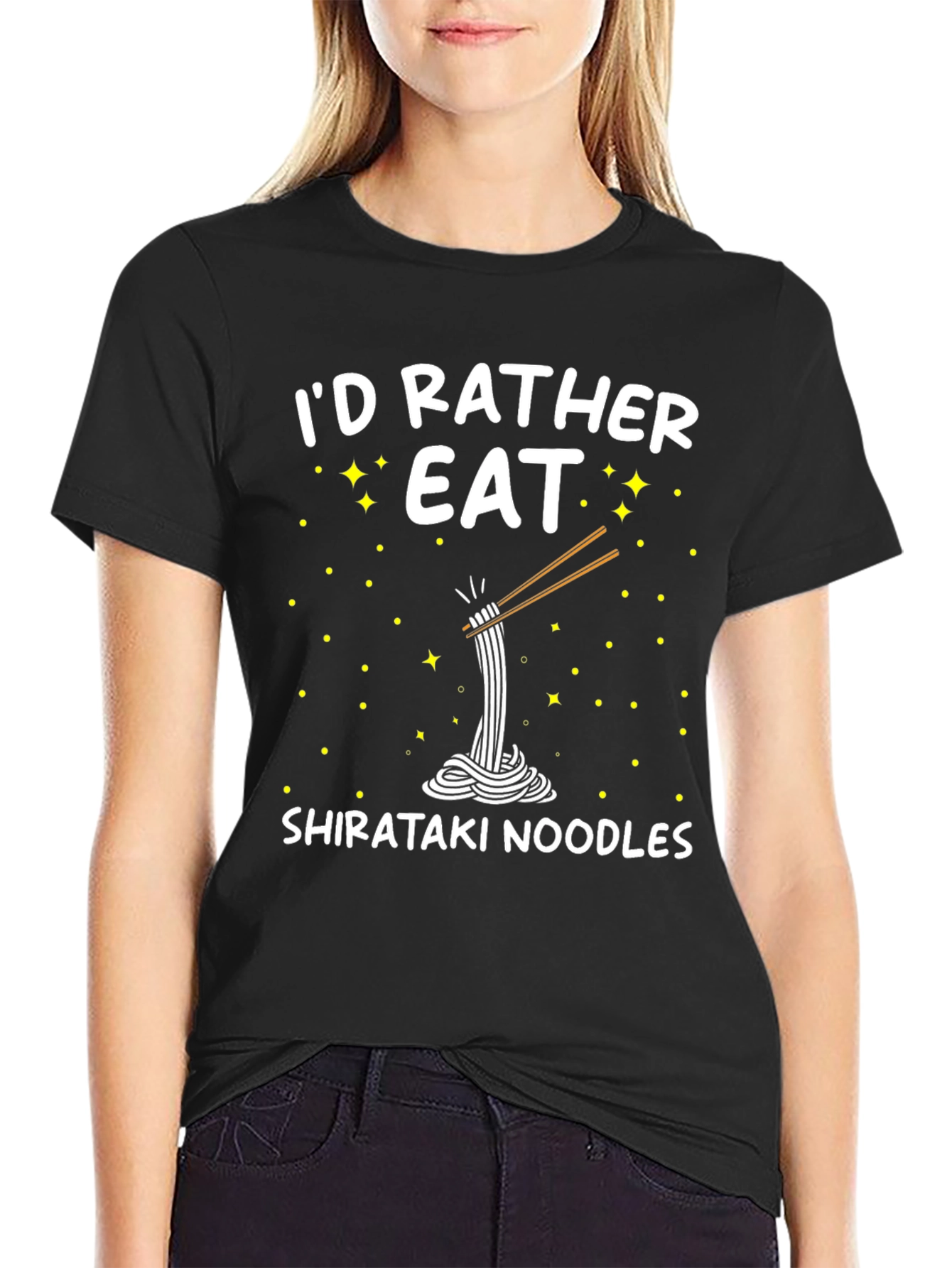 Id Rather Eat Shirataki Noodles Funny T-Shirt