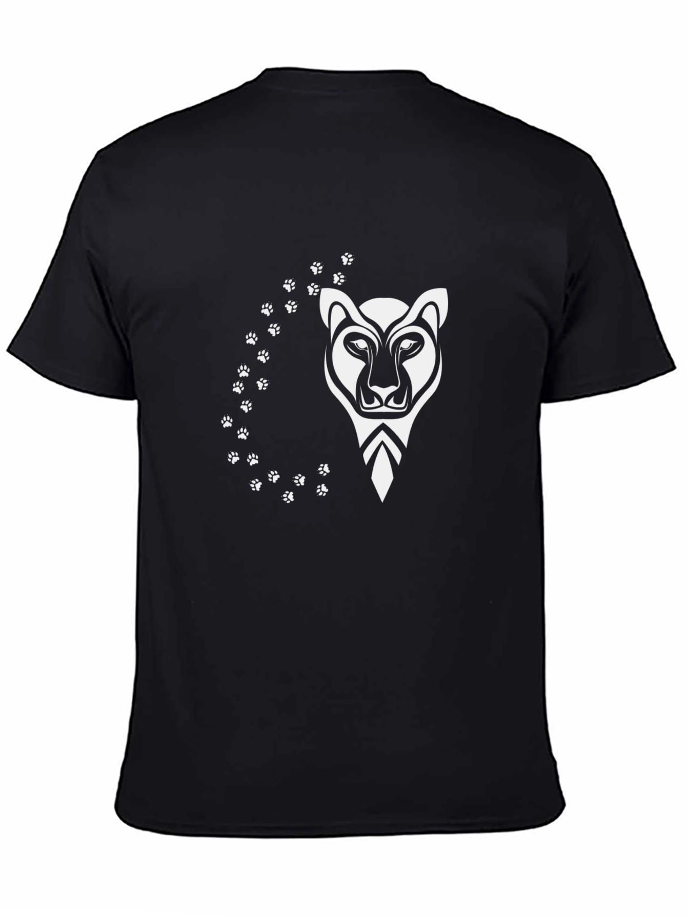 Black T-Shirt with Panther Design
