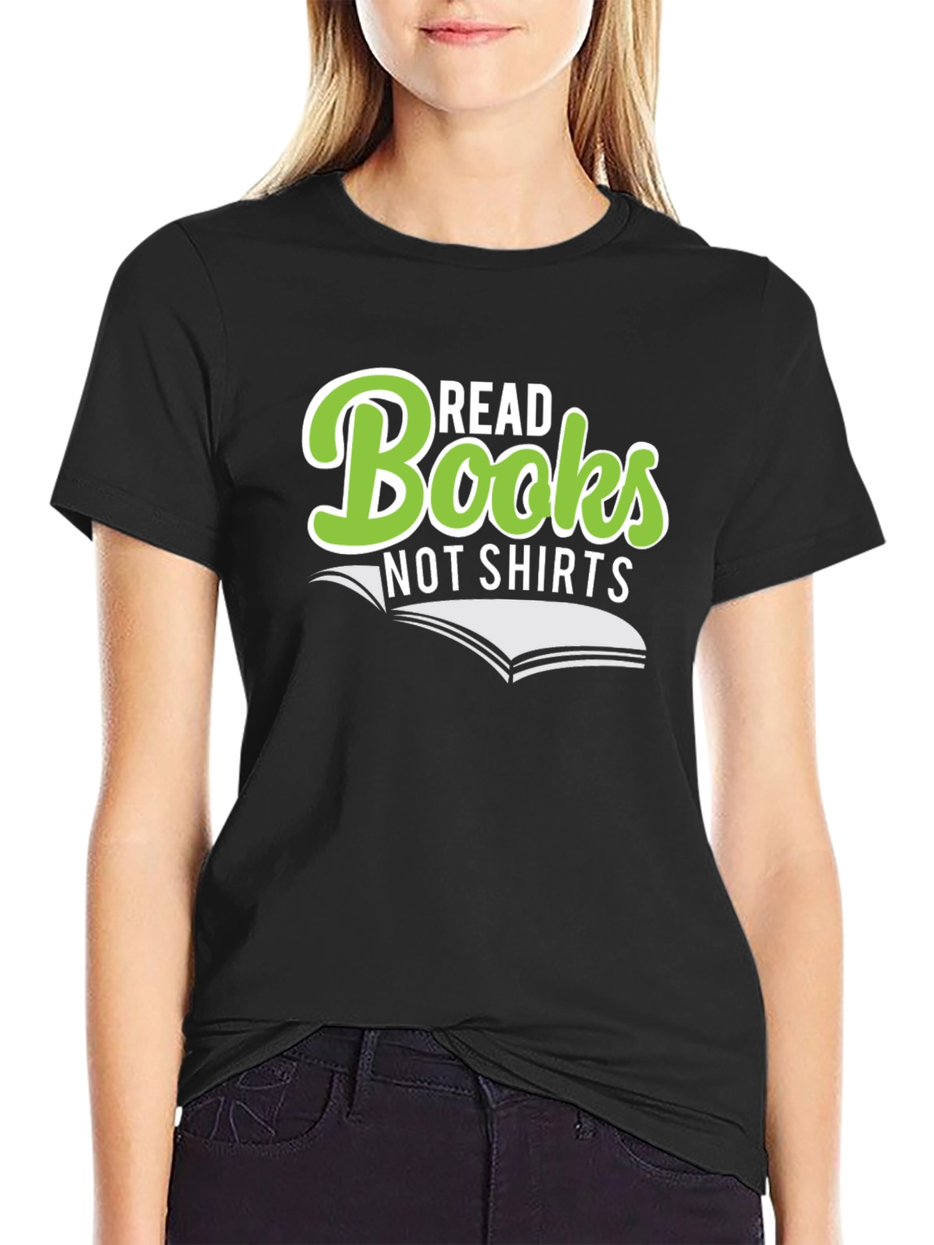 Read Books Not Shirts Funny Graphic Novelty T-Shirt