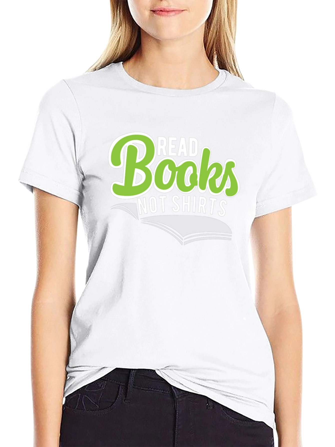 Read Books Not Shirts Funny Graphic Novelty T-Shirt