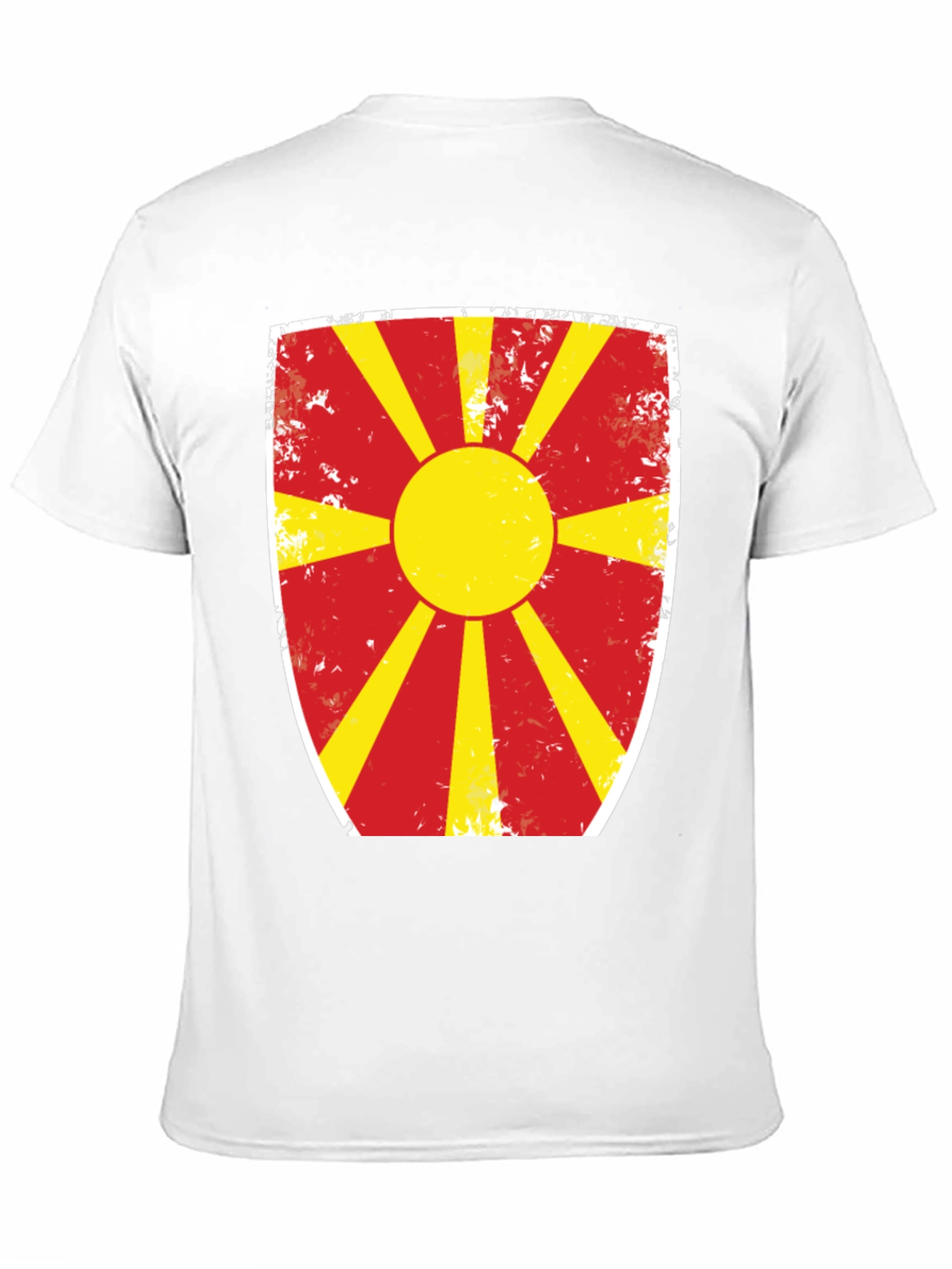 Macedonia Flag Graphic Black T-Shirt