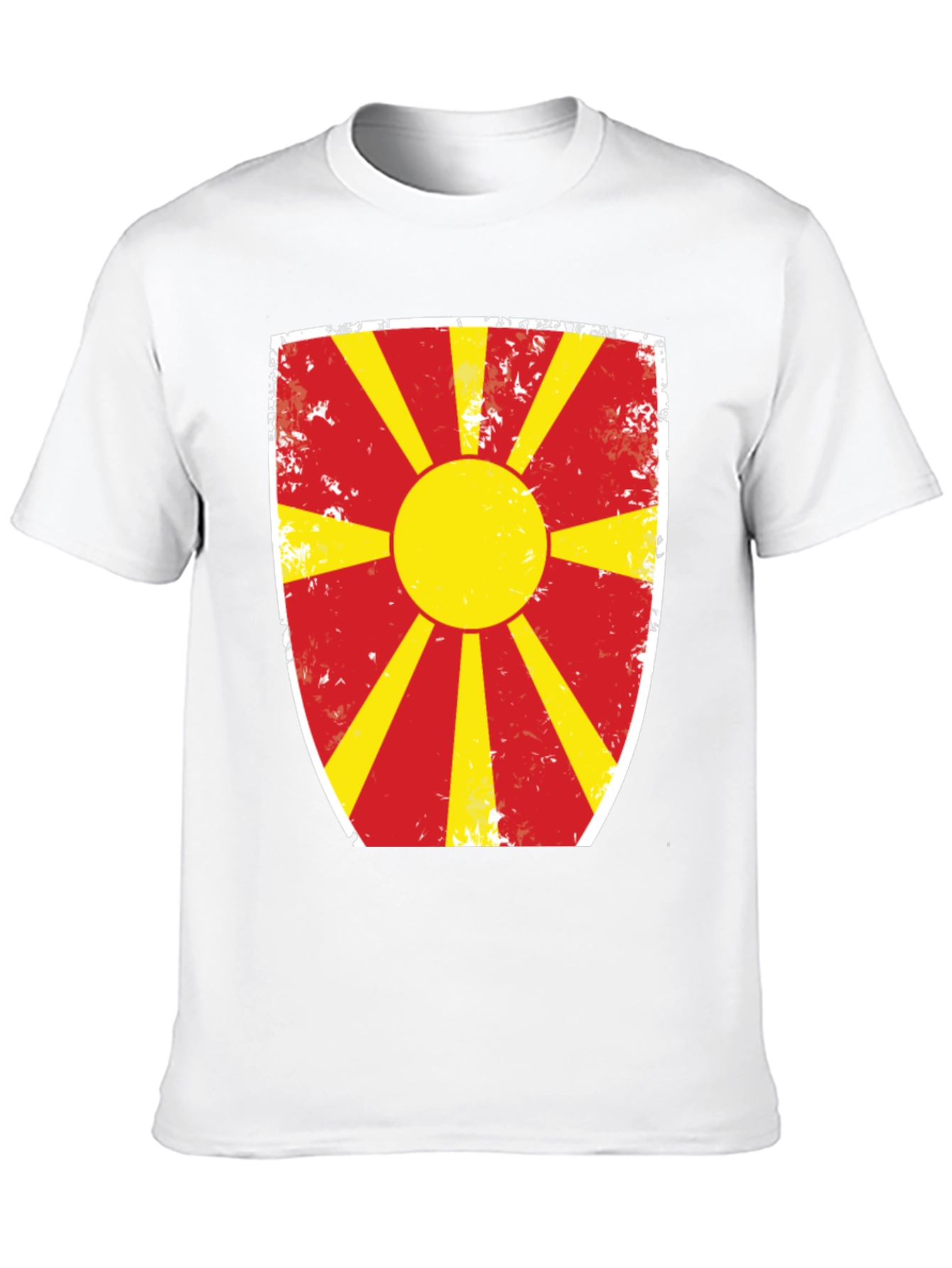 Macedonia Flag Graphic Black T-Shirt
