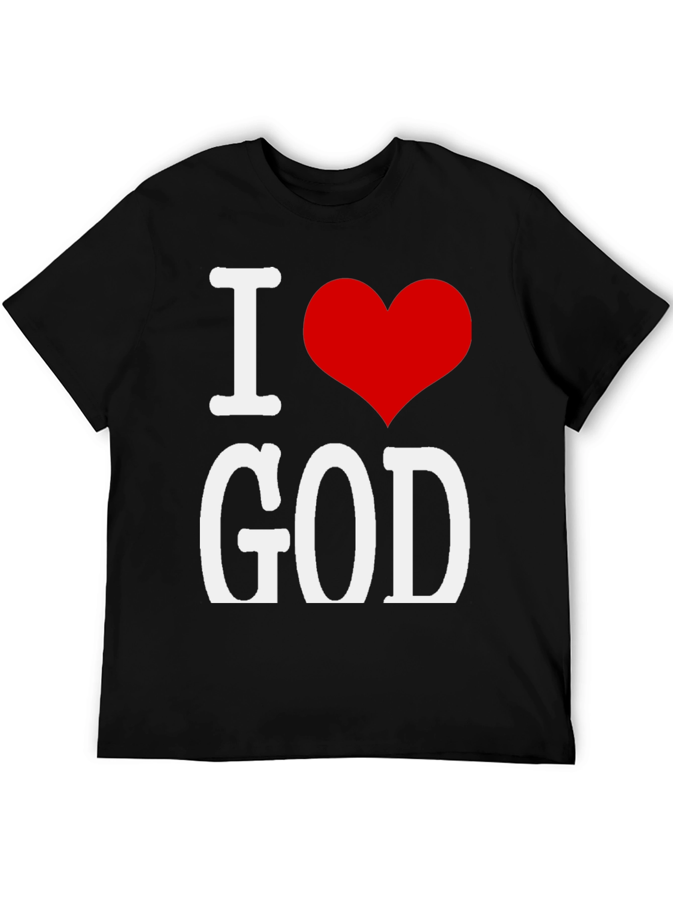 I Heart God T-Shirt Black Cotton Blend