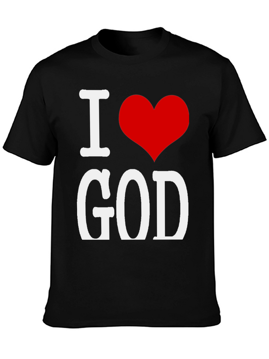 I Heart God T-Shirt Black Cotton Blend