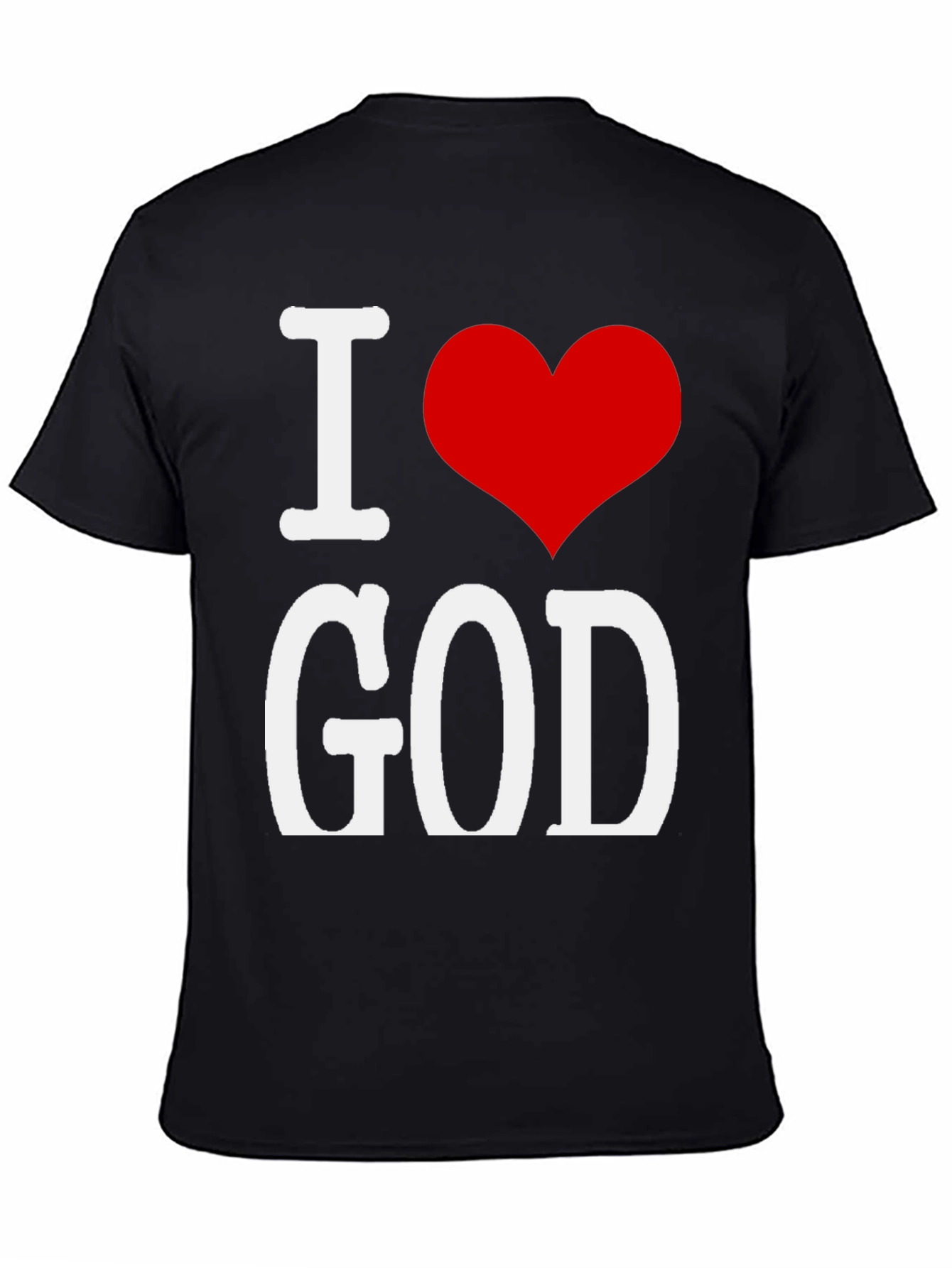 I Heart God T-Shirt Black Cotton Blend