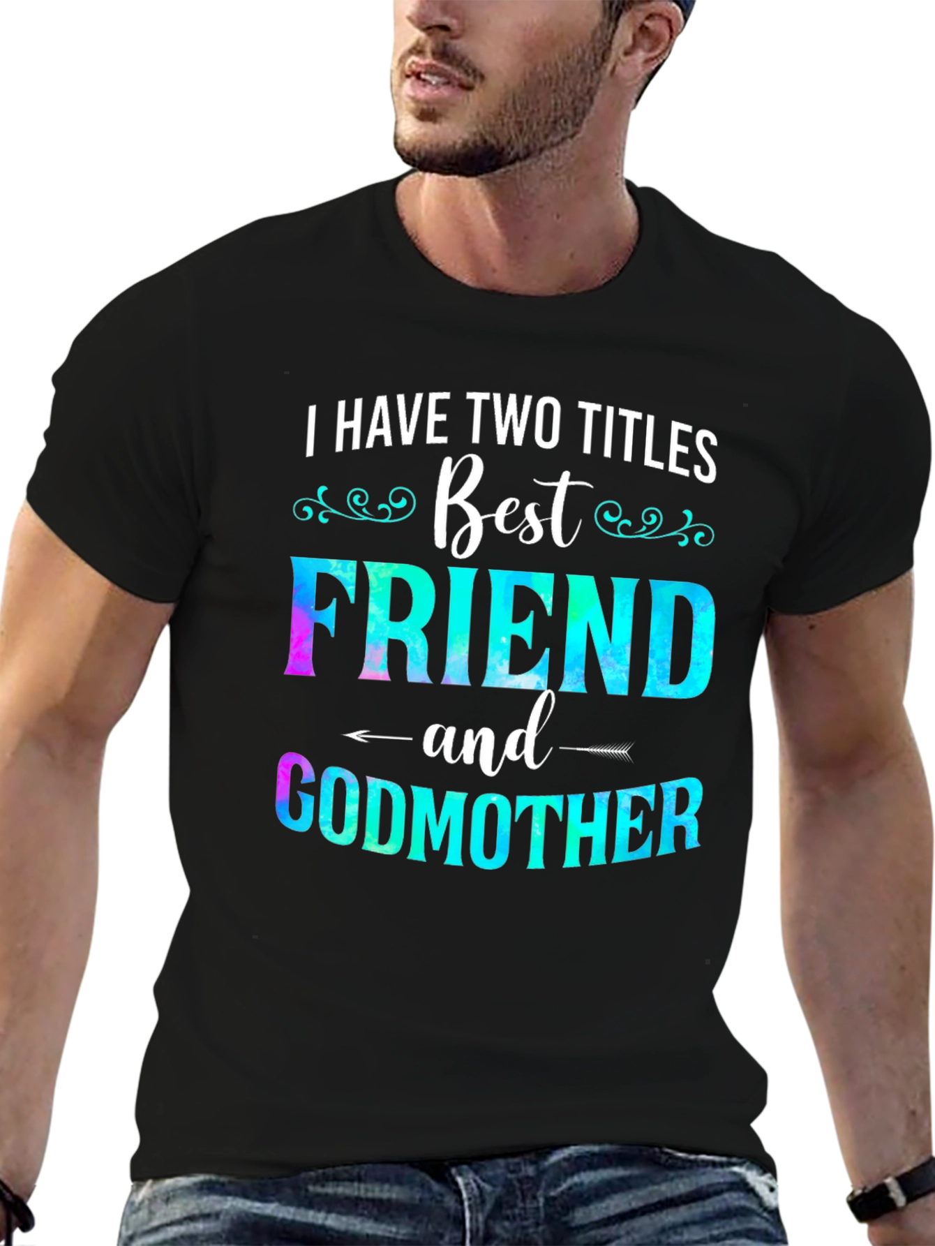 Two Titles Best Friend and Godmother T-Shirt