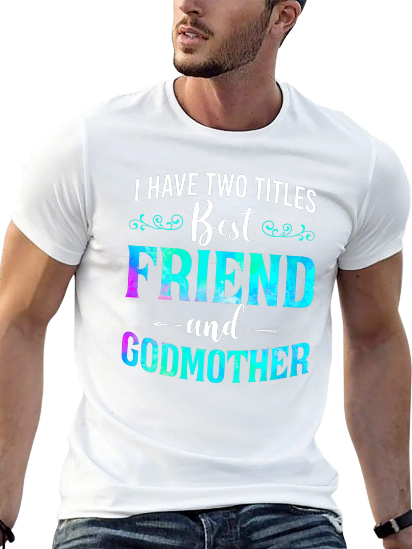 Two Titles Best Friend and Godmother T-Shirt