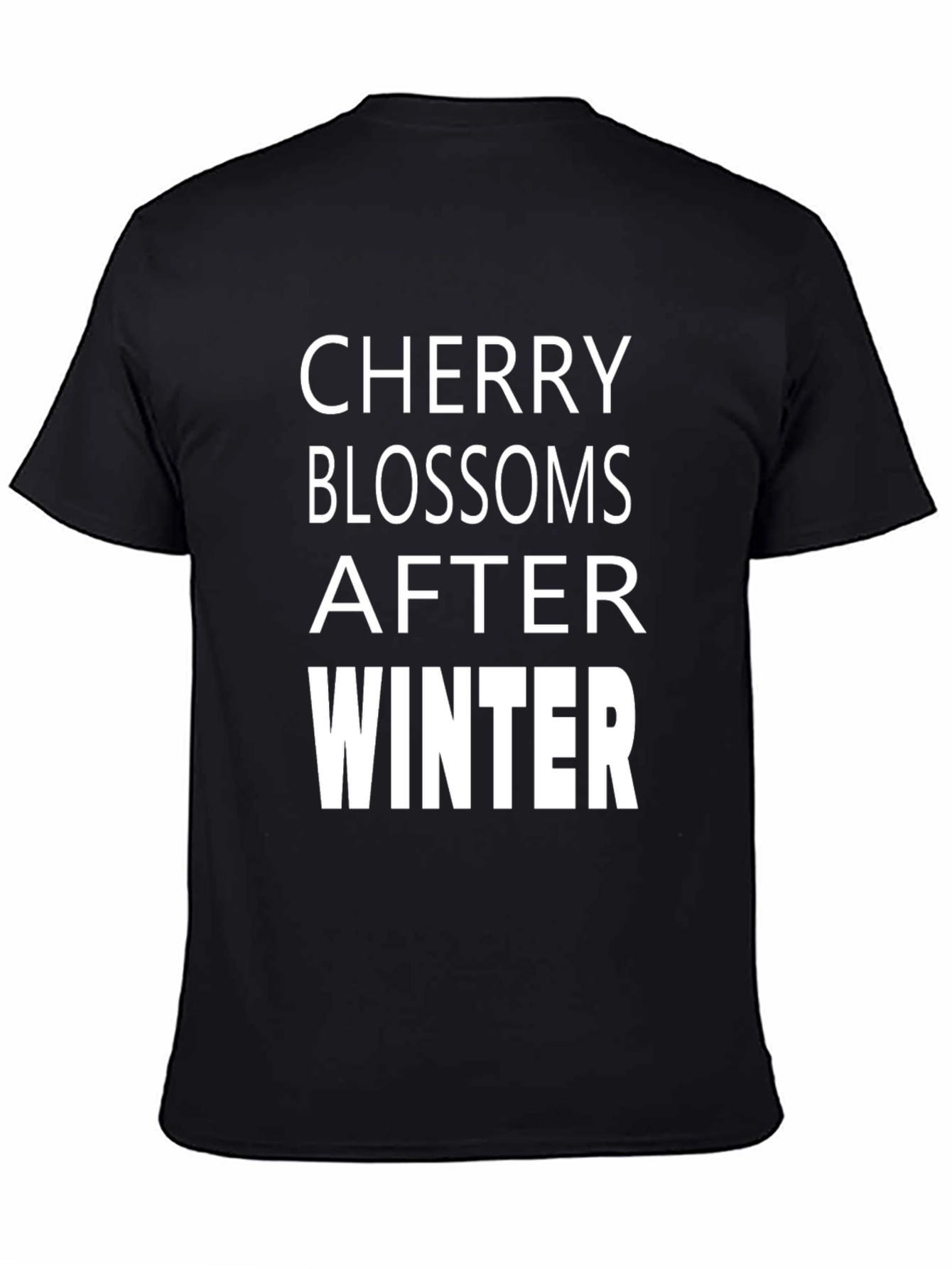 Cherry Blossoms After Winter Black Graphic Tee