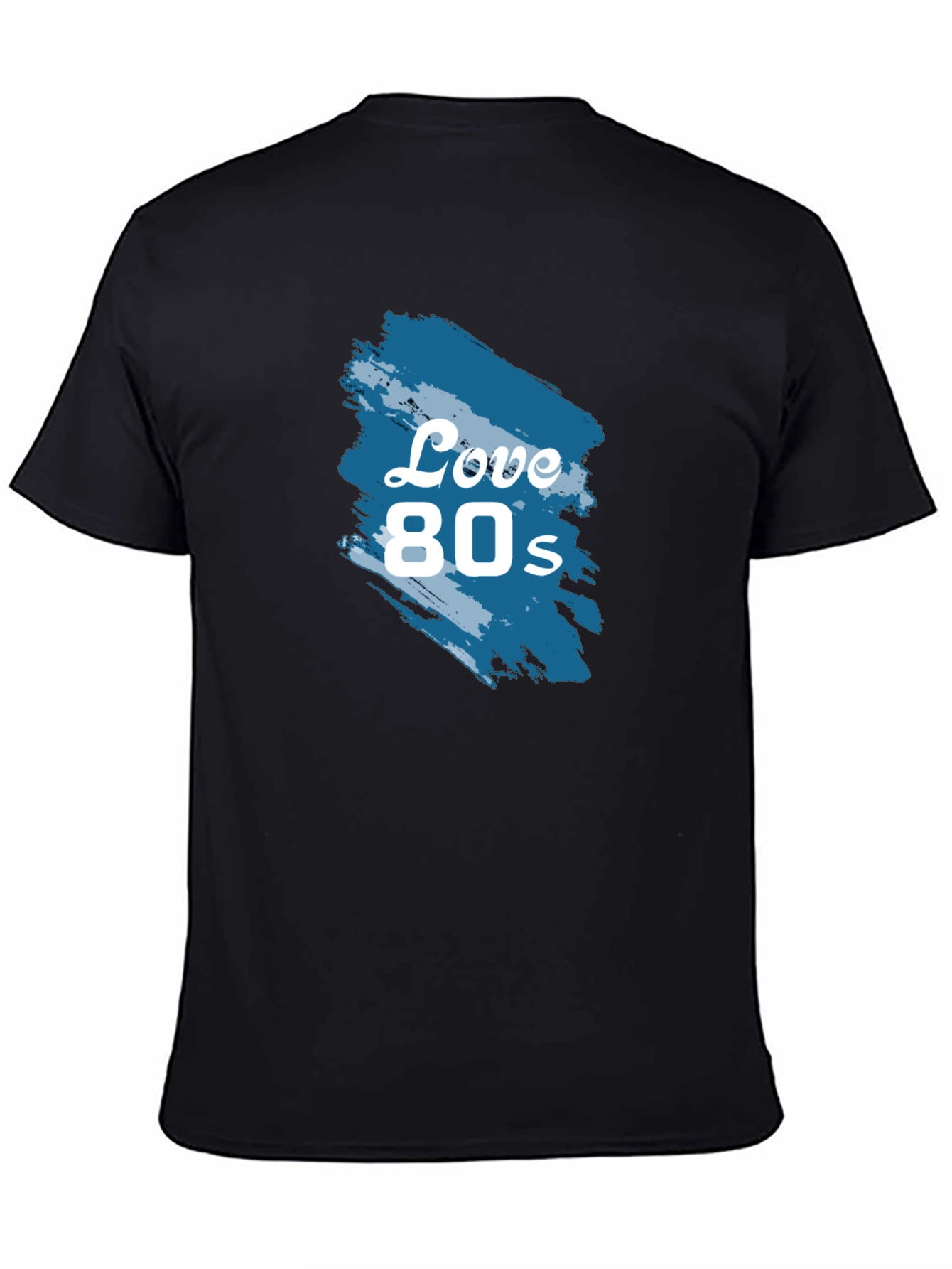 Love 80s Retro Graphic Tee - Classic Black T-Shirt