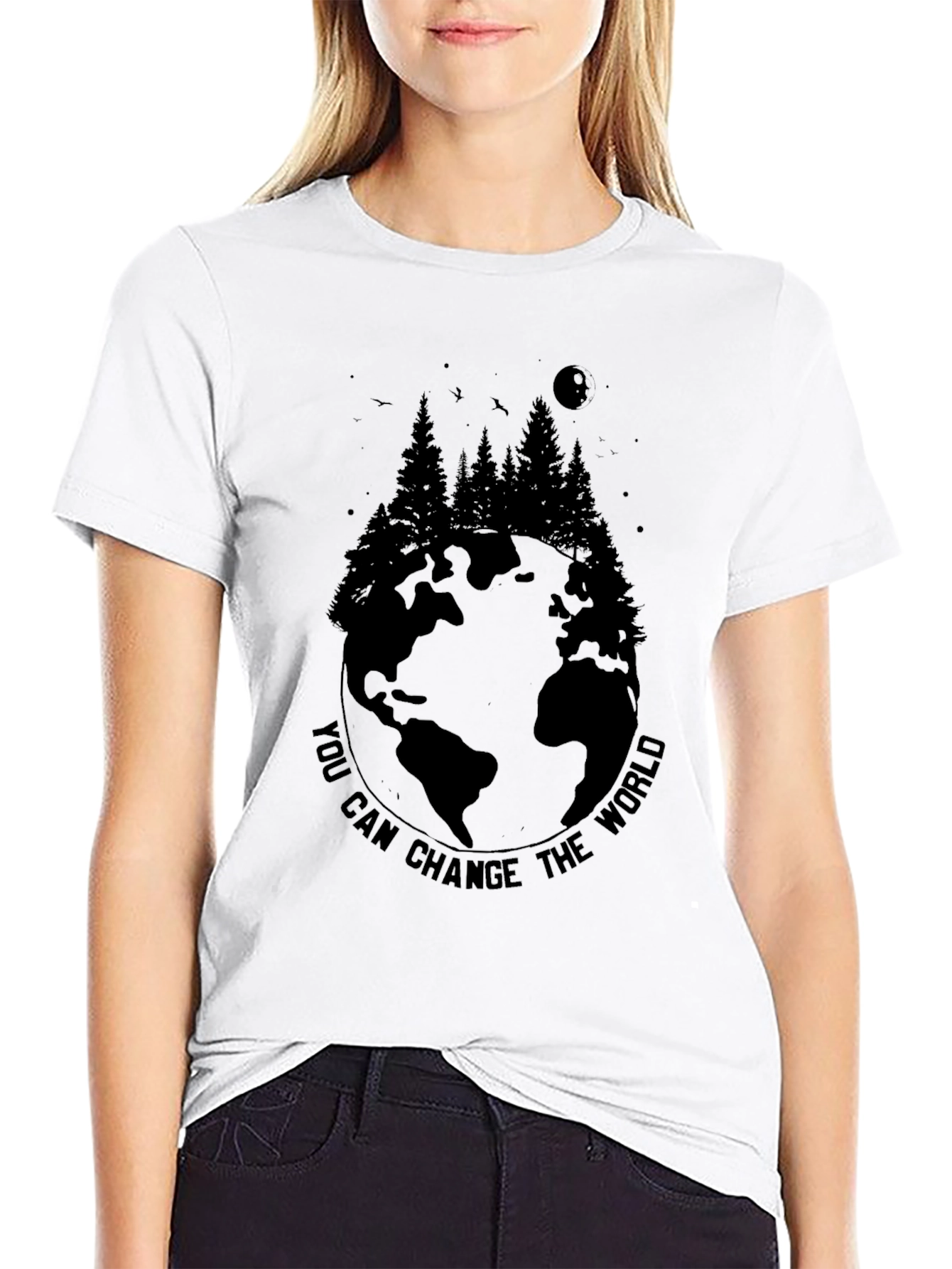 Eco-Friendly Change The World Graphic Tee