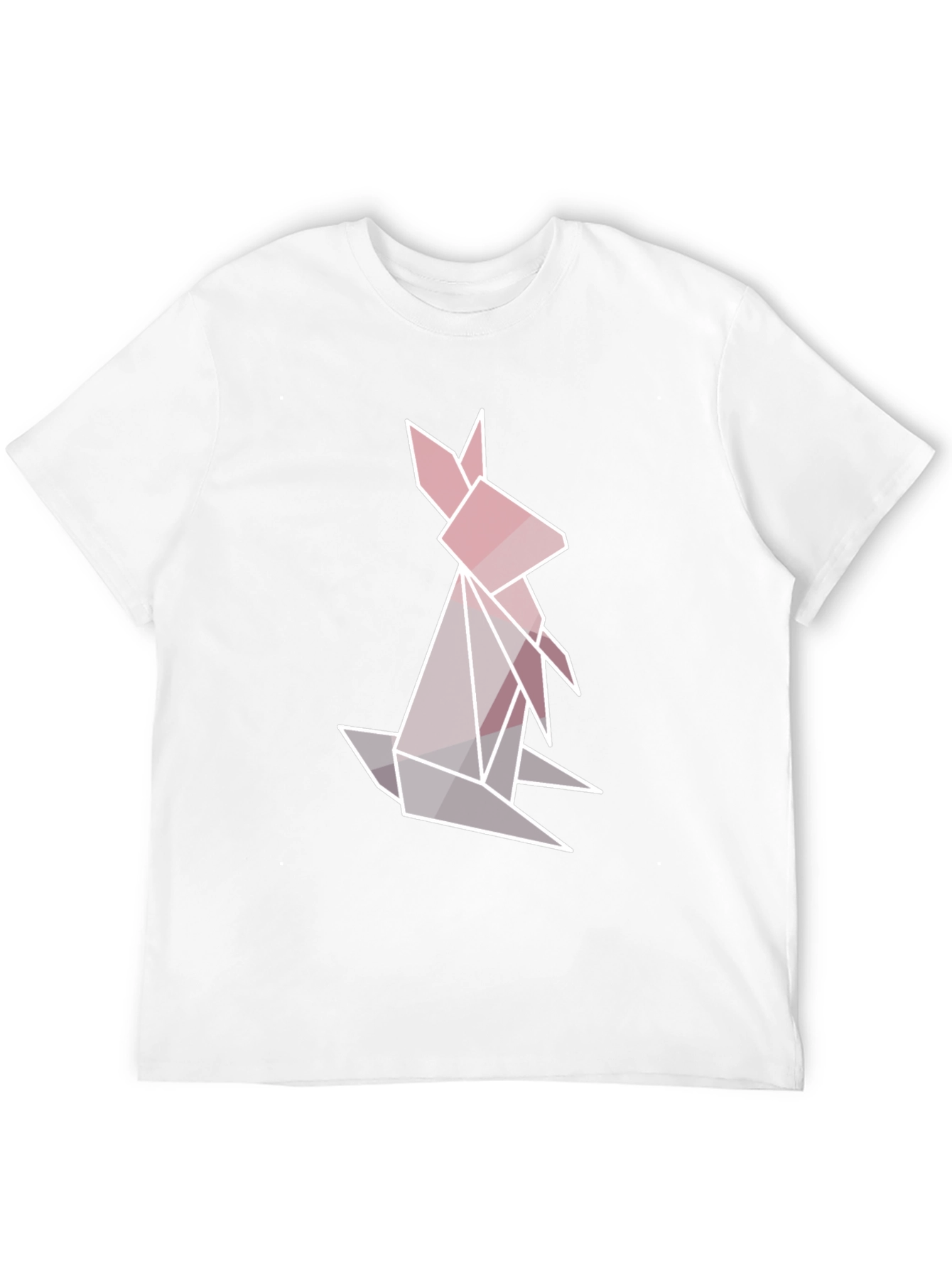 Geometric Rabbit Graphic Tee - Stylish Mens Black T-Shirt