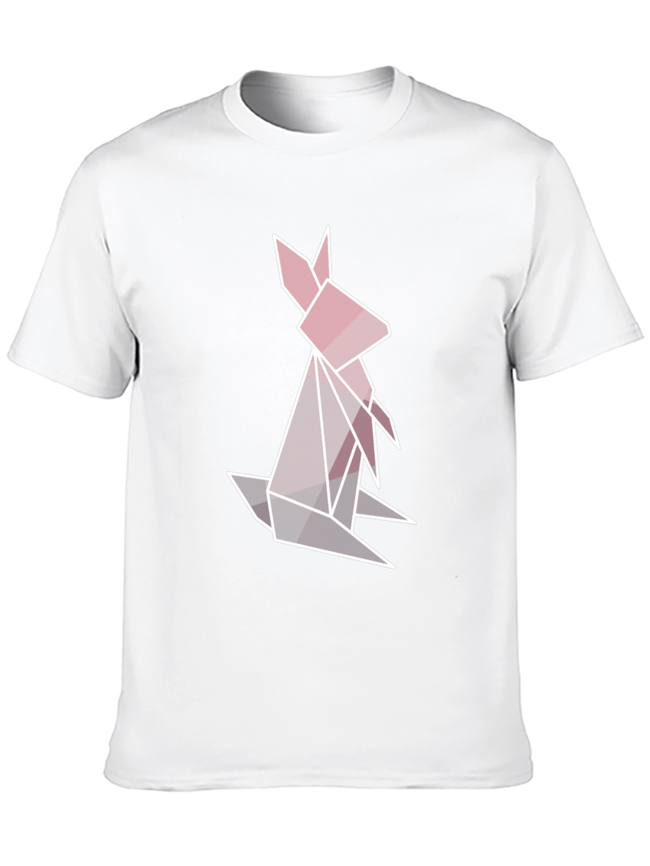 Geometric Rabbit Graphic Tee - Stylish Mens Black T-Shirt