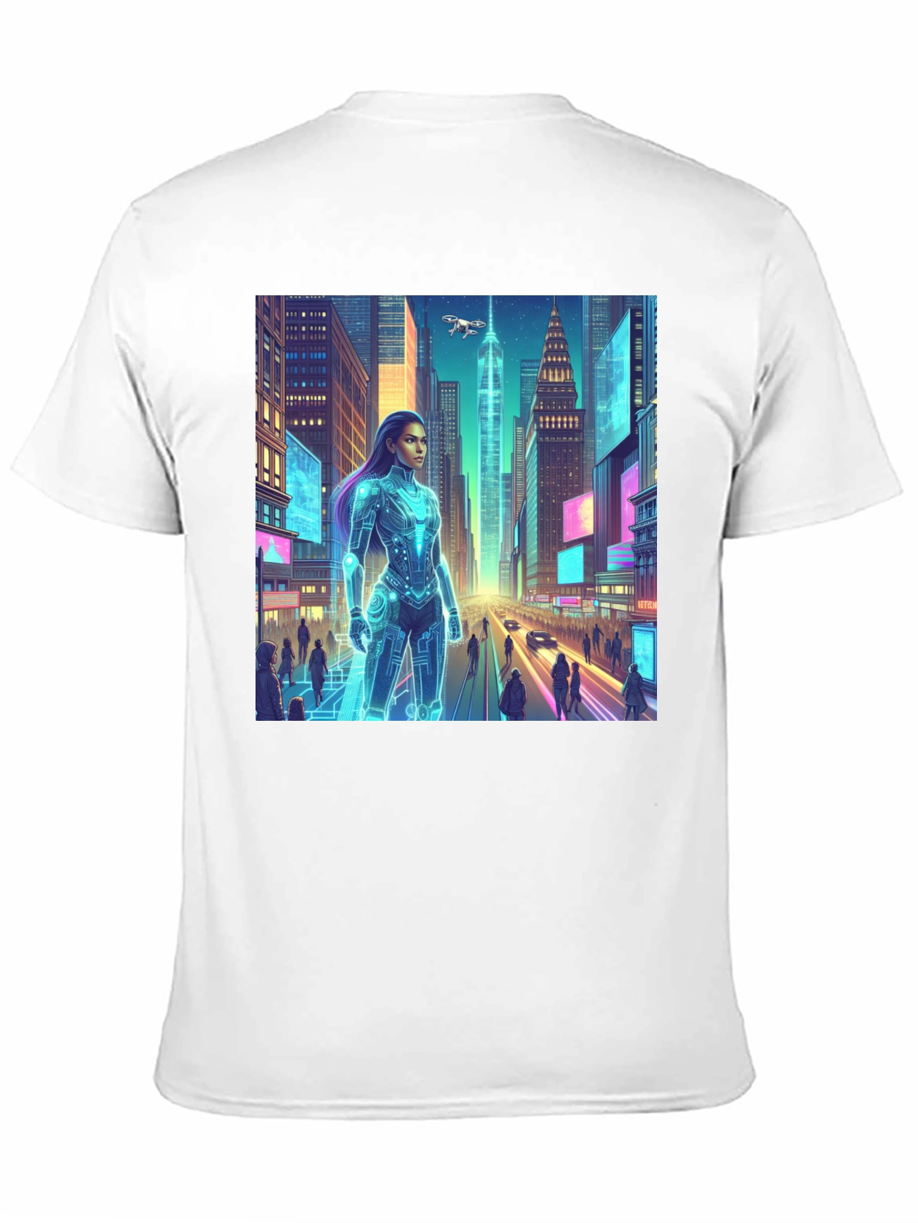 Cyberpunk Cityscape Graphic Tee