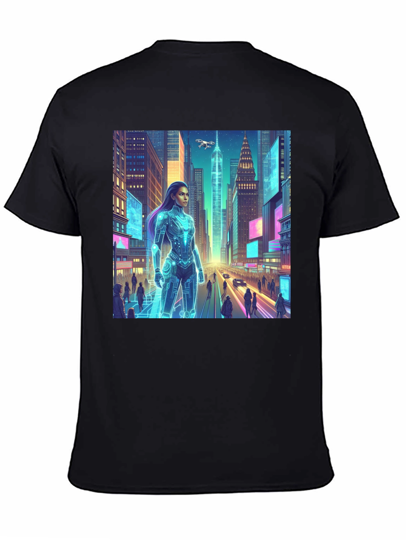 Cyberpunk Cityscape Graphic Tee