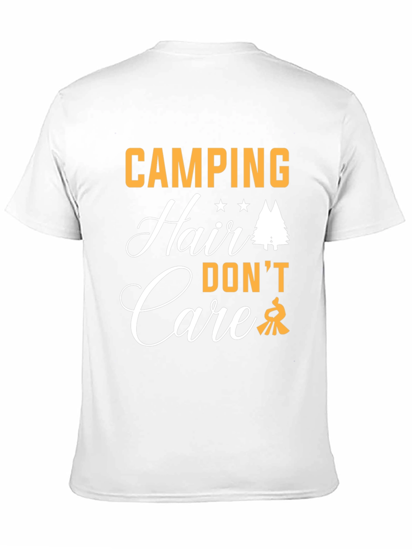Camping Hair Dont Care Graphic T-Shirt