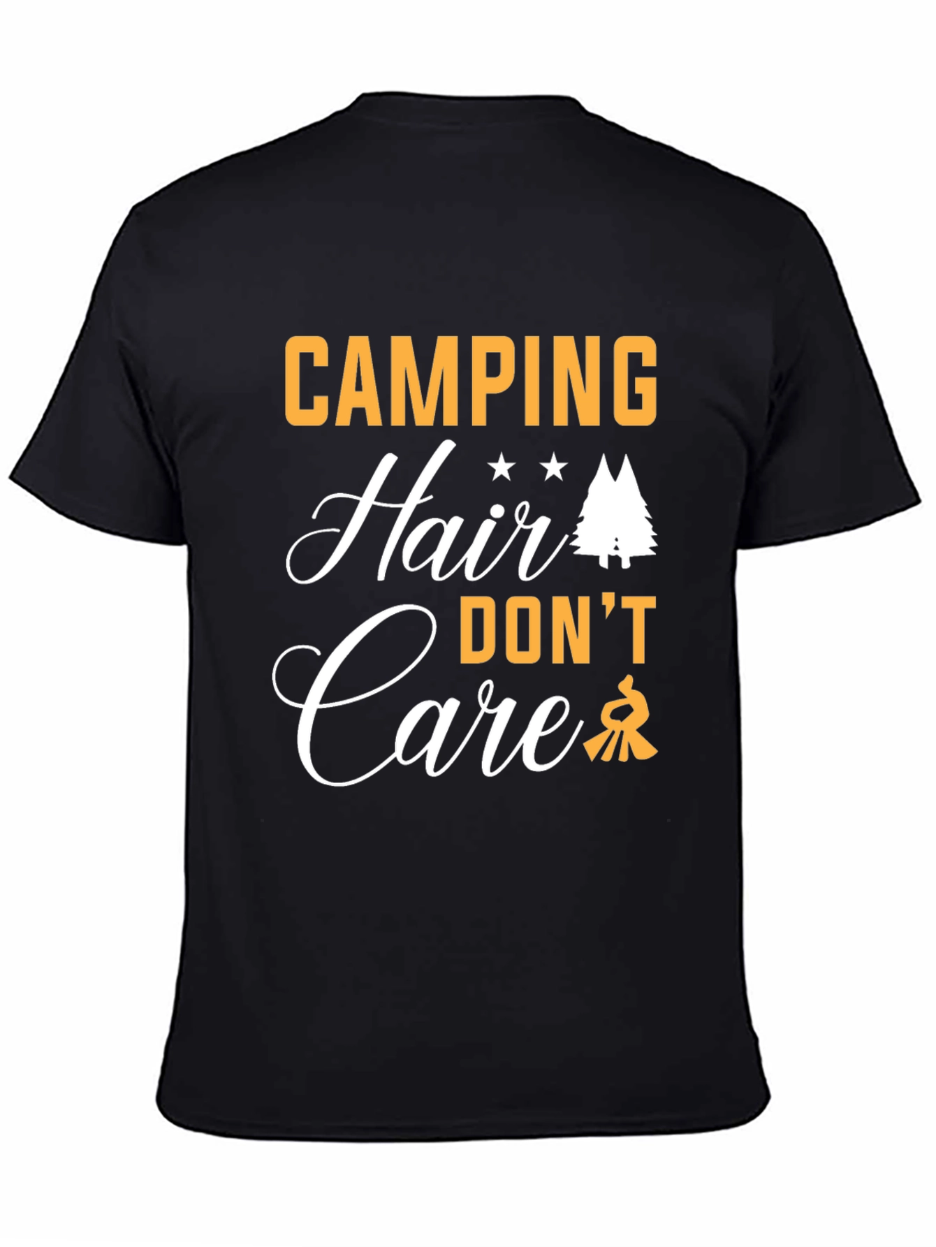 Camping Hair Dont Care Graphic T-Shirt