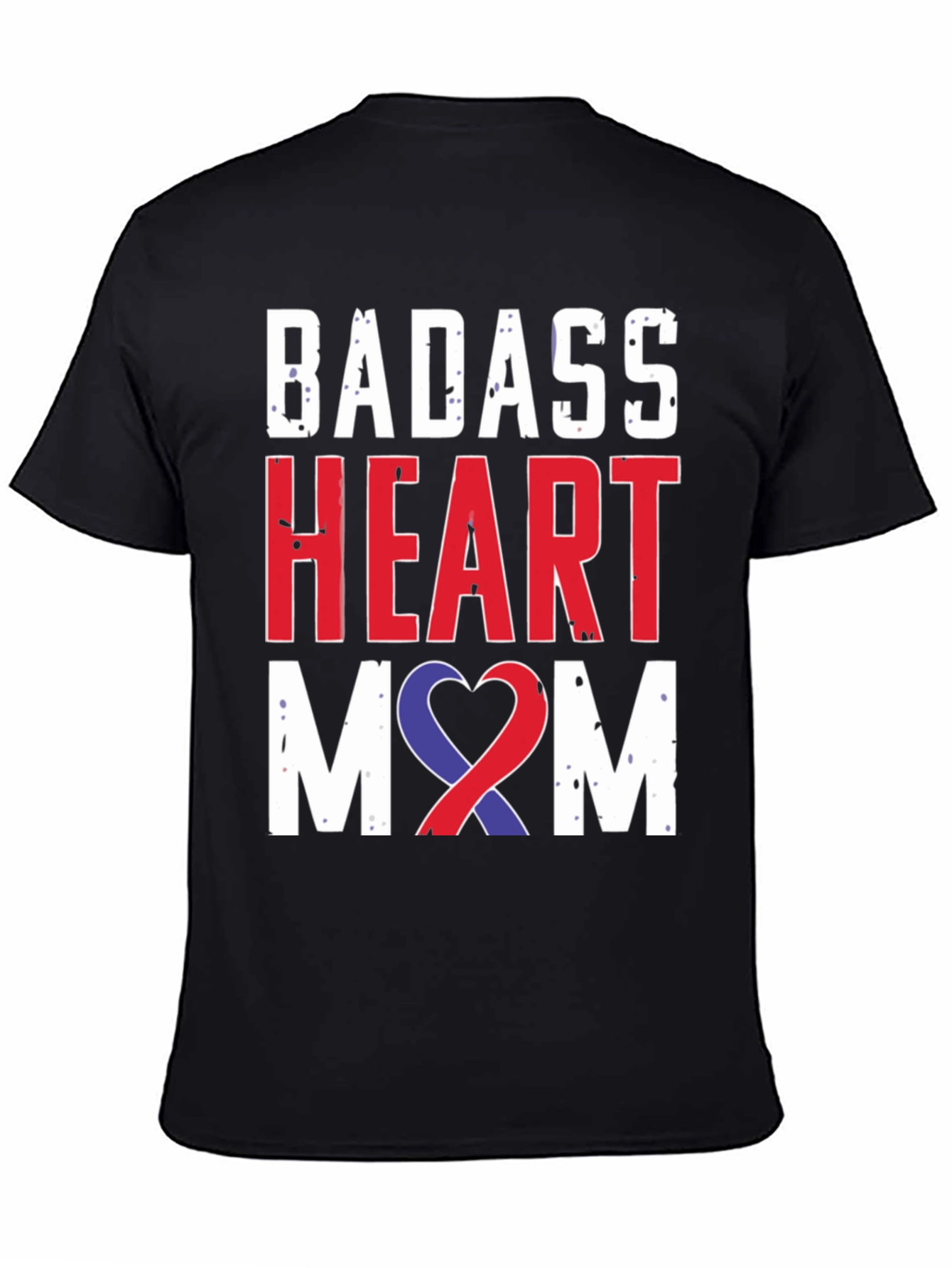 Badass Heart Mom Graphic Tee - Awareness Ribbon