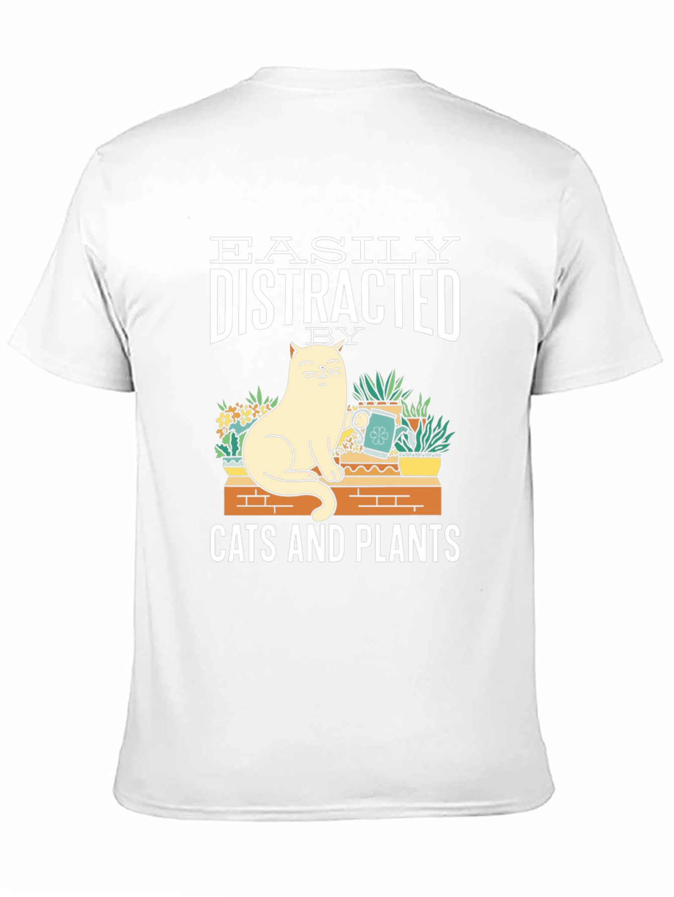 Easily Distracted by Cats & Plants Graphic T-Shirt