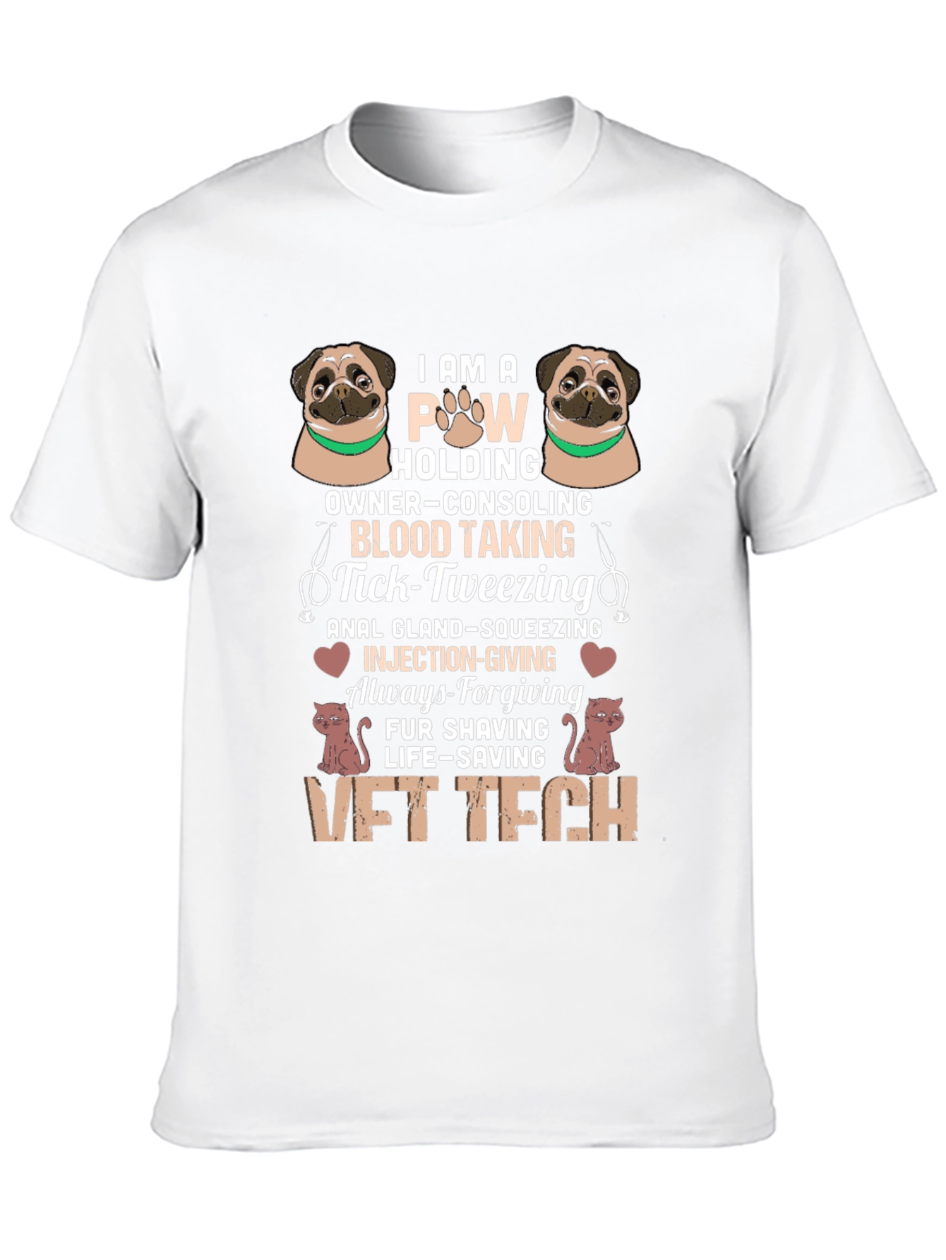 VET TECH T-Shirt - Paw Holding Life-Saving