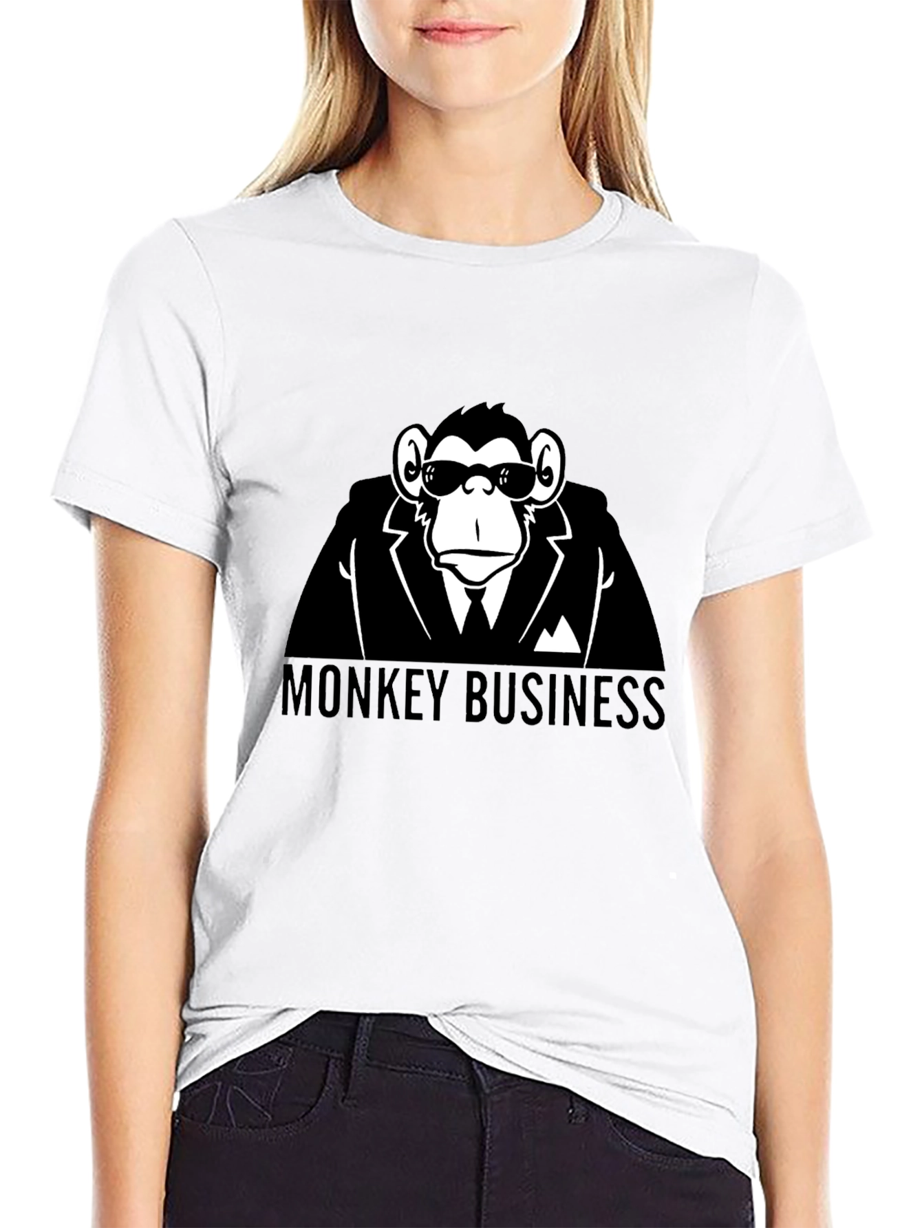Monkey Business Black T-Shirt - Funny Graphic Tee