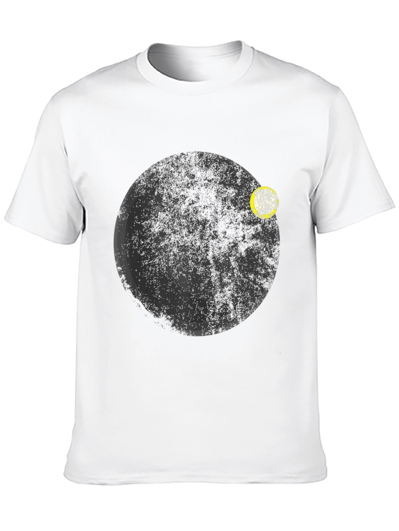 Minimalist Planet Graphic Black T-Shirt