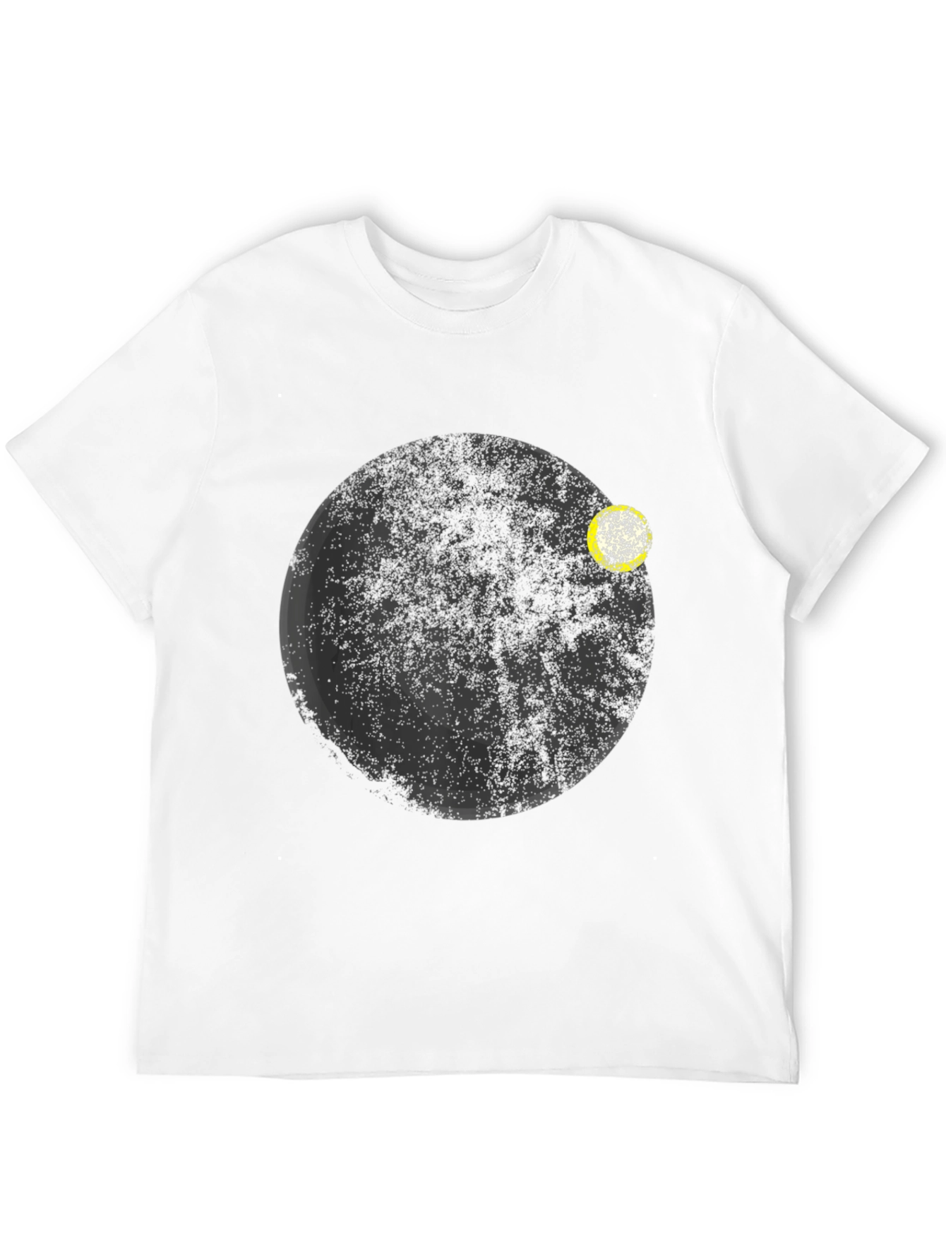 Minimalist Planet Graphic Black T-Shirt
