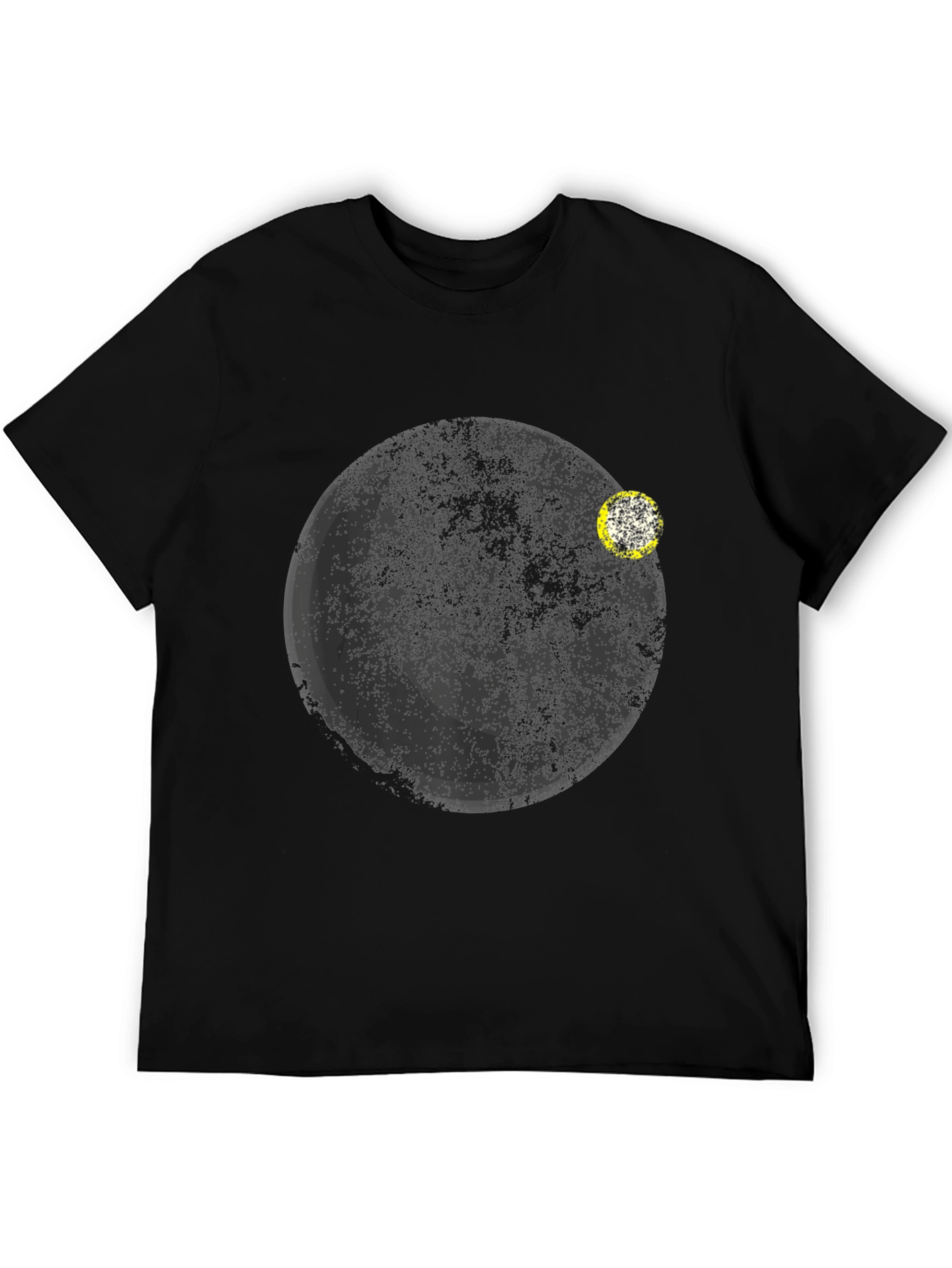 Minimalist Planet Graphic Black T-Shirt