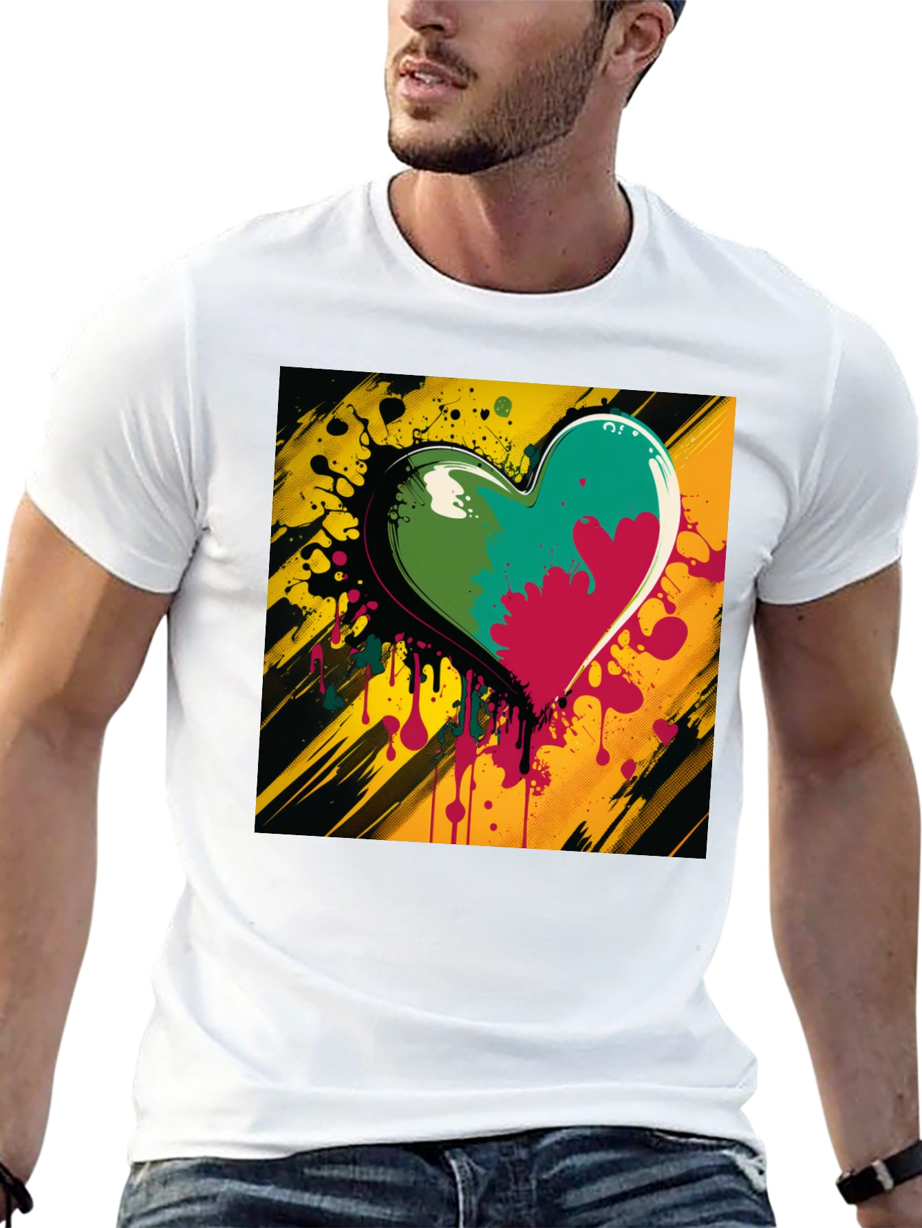 Colorful Heart Graphic Tee