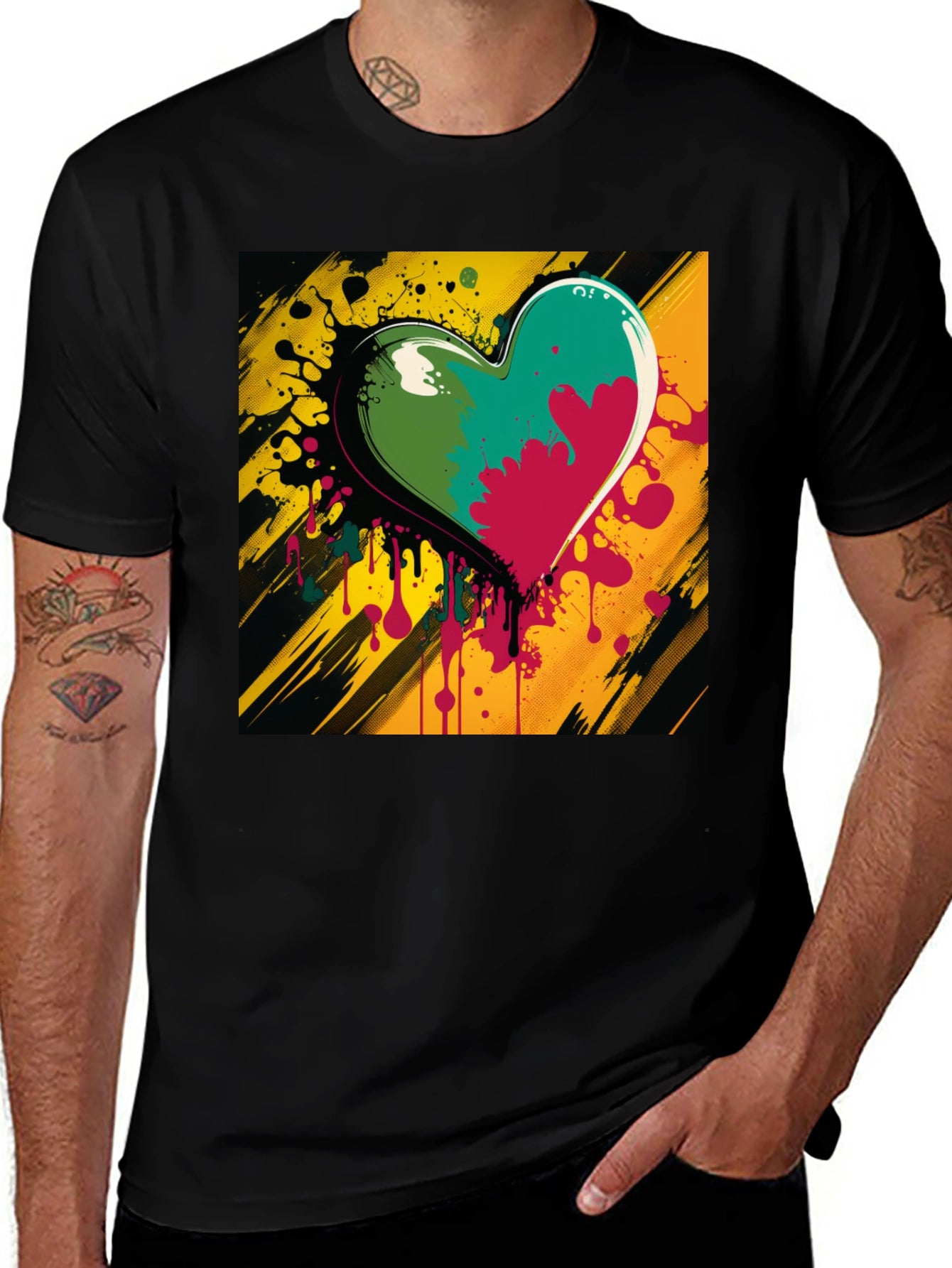 Colorful Heart Graphic Tee