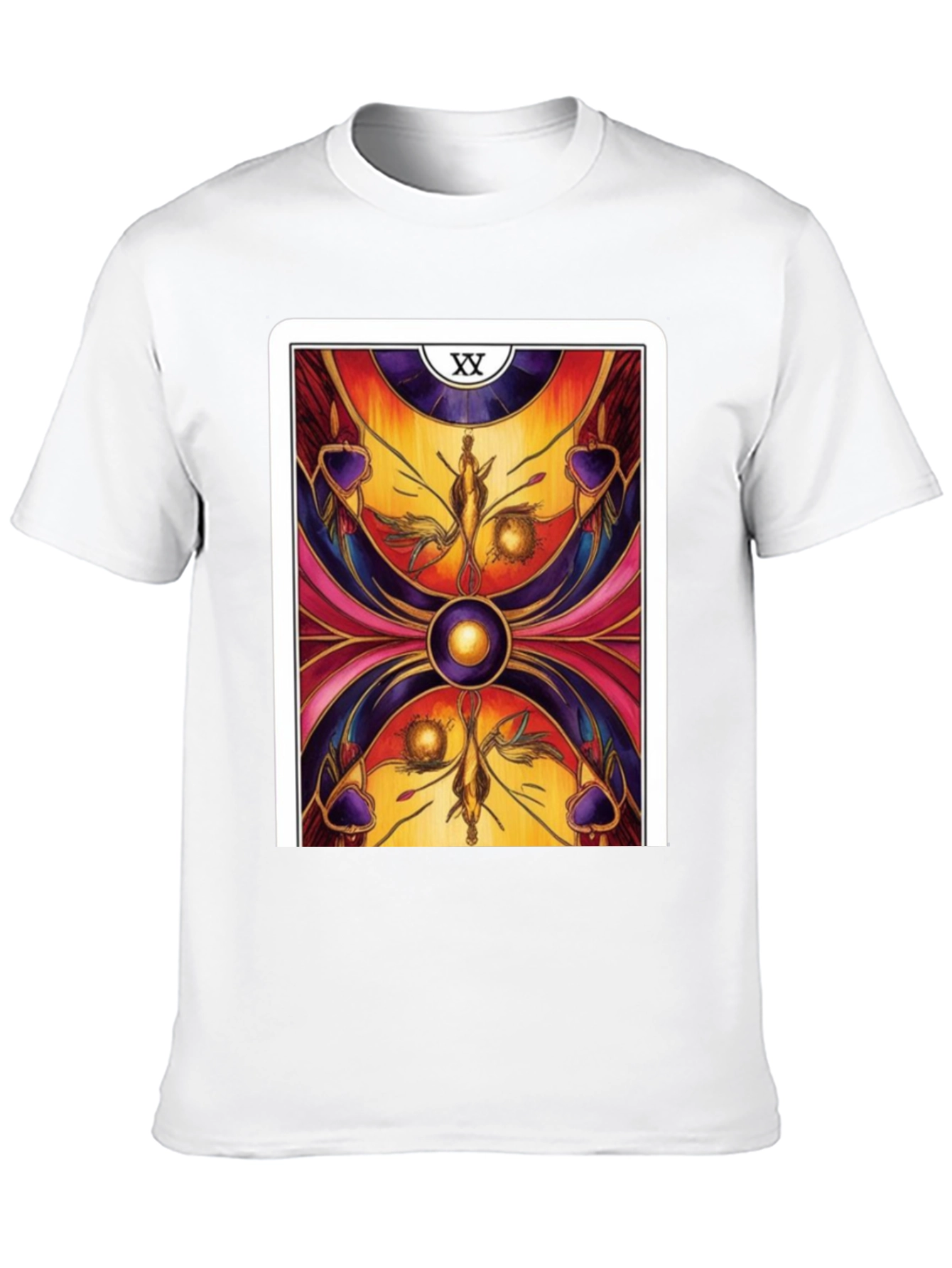 Tarot Card Graphic T-Shirt - Black Cotton Tee