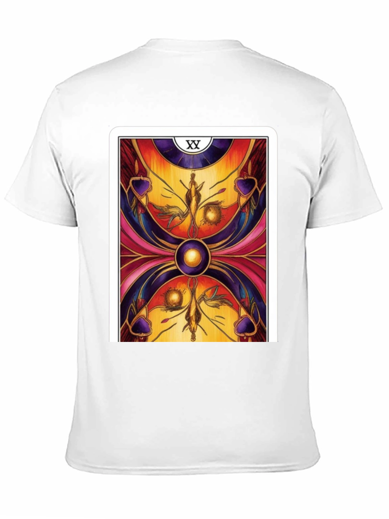 Tarot Card Graphic T-Shirt - Black Cotton Tee