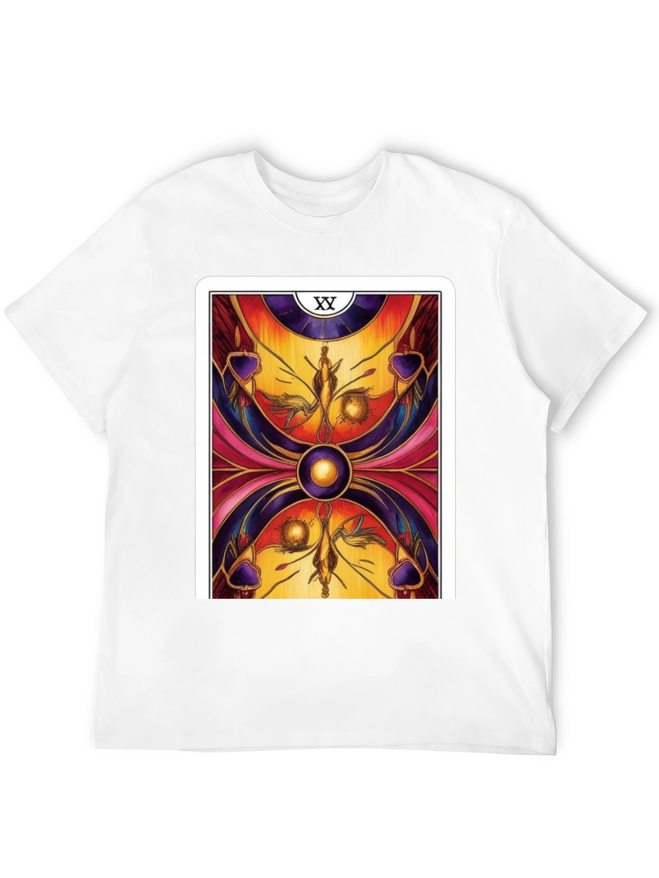 Tarot Card Graphic T-Shirt - Black Cotton Tee