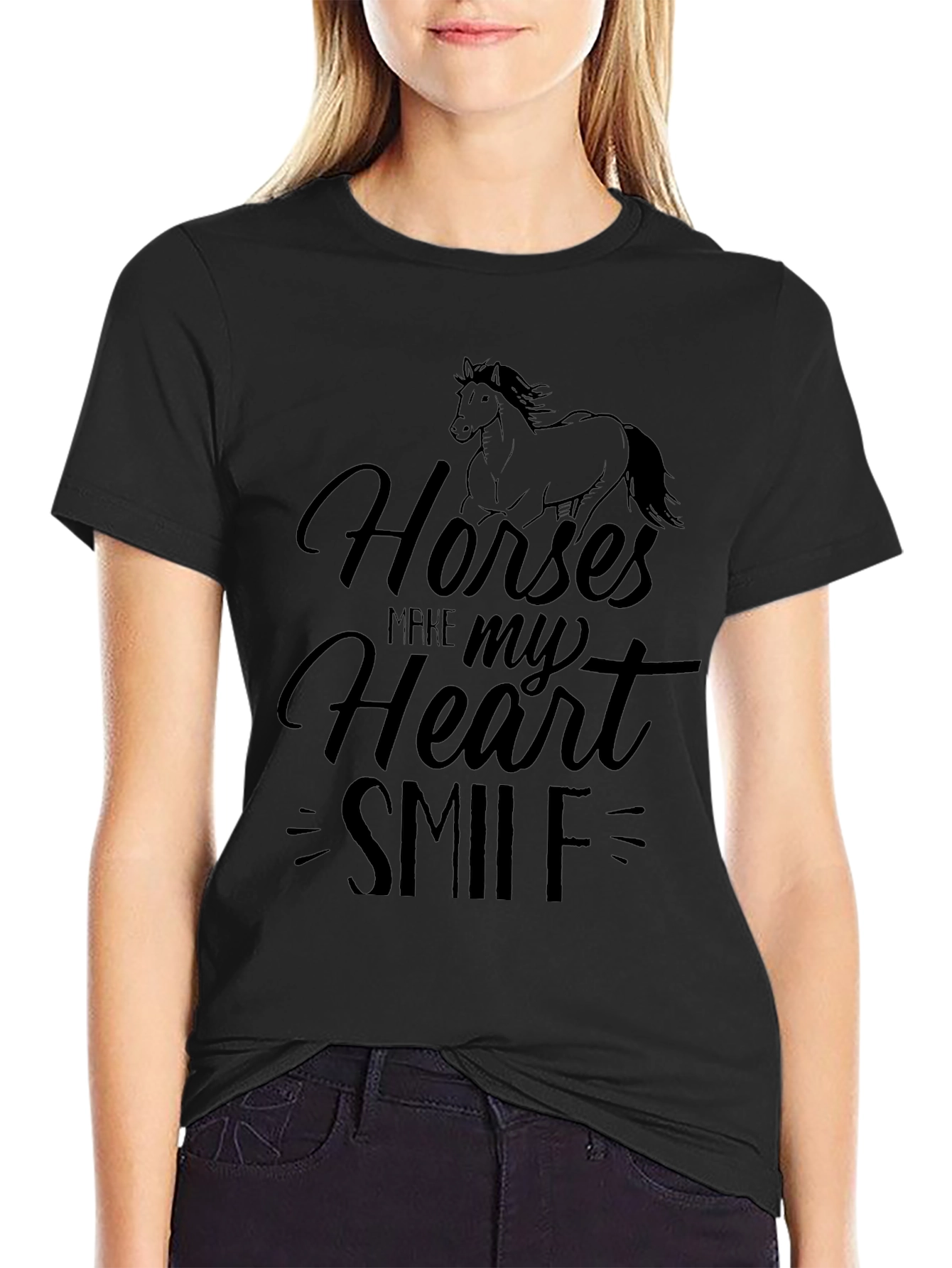 Horses Make My Heart Smile Graphic Tee